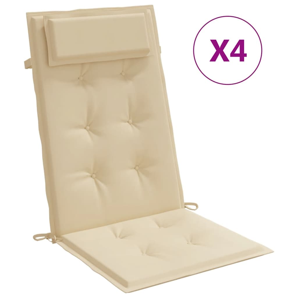 Maison Exclusive - Hochlehner-auflagen 4 Stk. Beige Oxford-gewebe