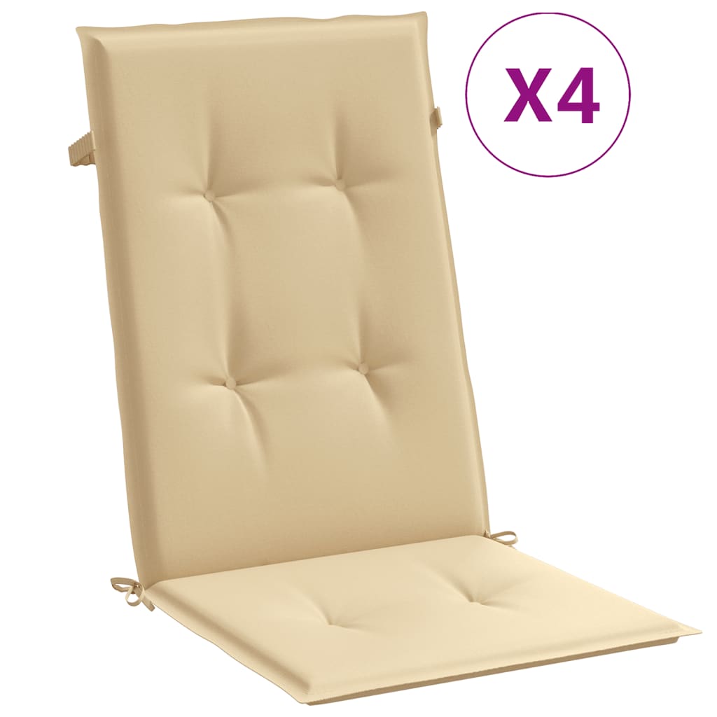 Maison Exclusive - Hochlehner-auflagen 4 Stk. Melange Beige 120x5