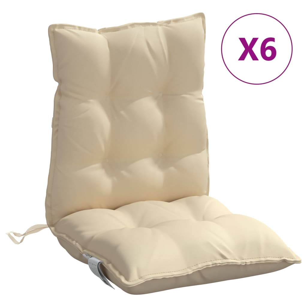 Maison Exclusive - Niedriglehner-auflagen 6 Stk. Beige Oxford-gew