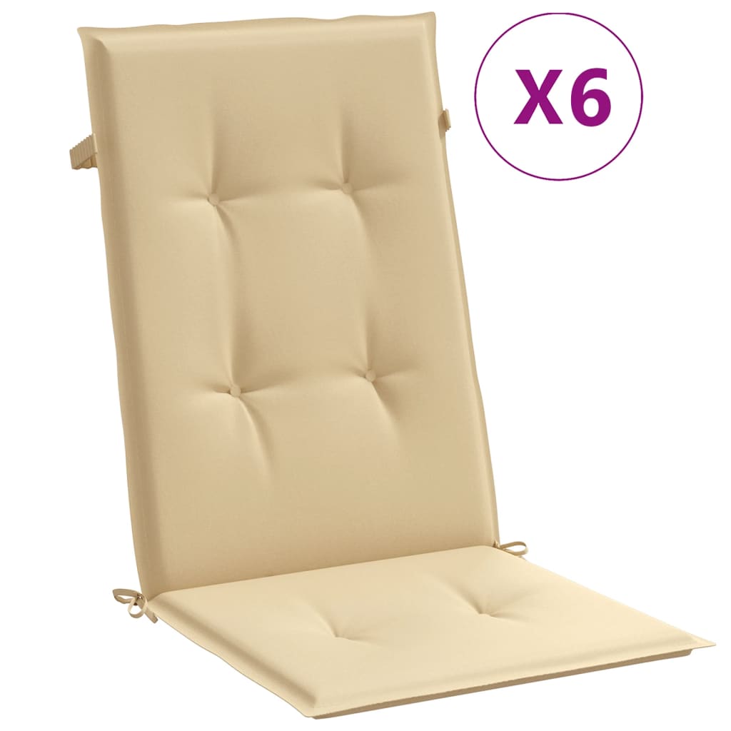 Maison Exclusive - Hochlehner-auflagen 6 Stk. Melange Beige 120x5