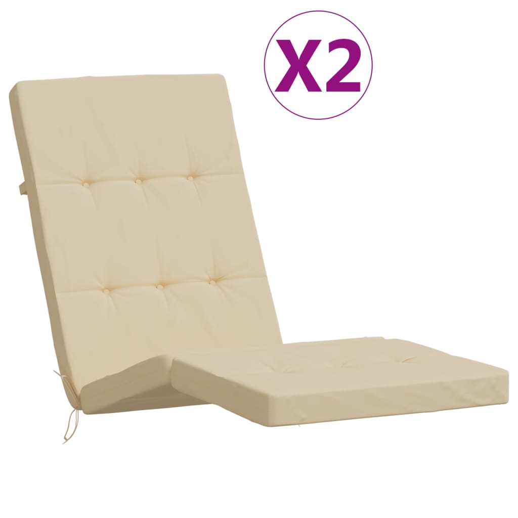 Maison Exclusive - Liegestuhl-auflagen 2 Stk. Beige Oxford-gewebe