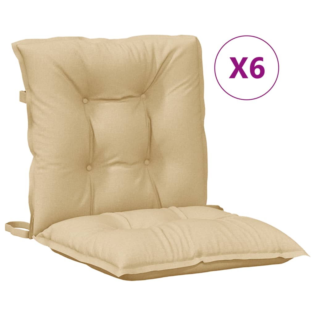 Maison Exclusive - Niedriglehner-auflagen 6 Stk. Melange Beige 10