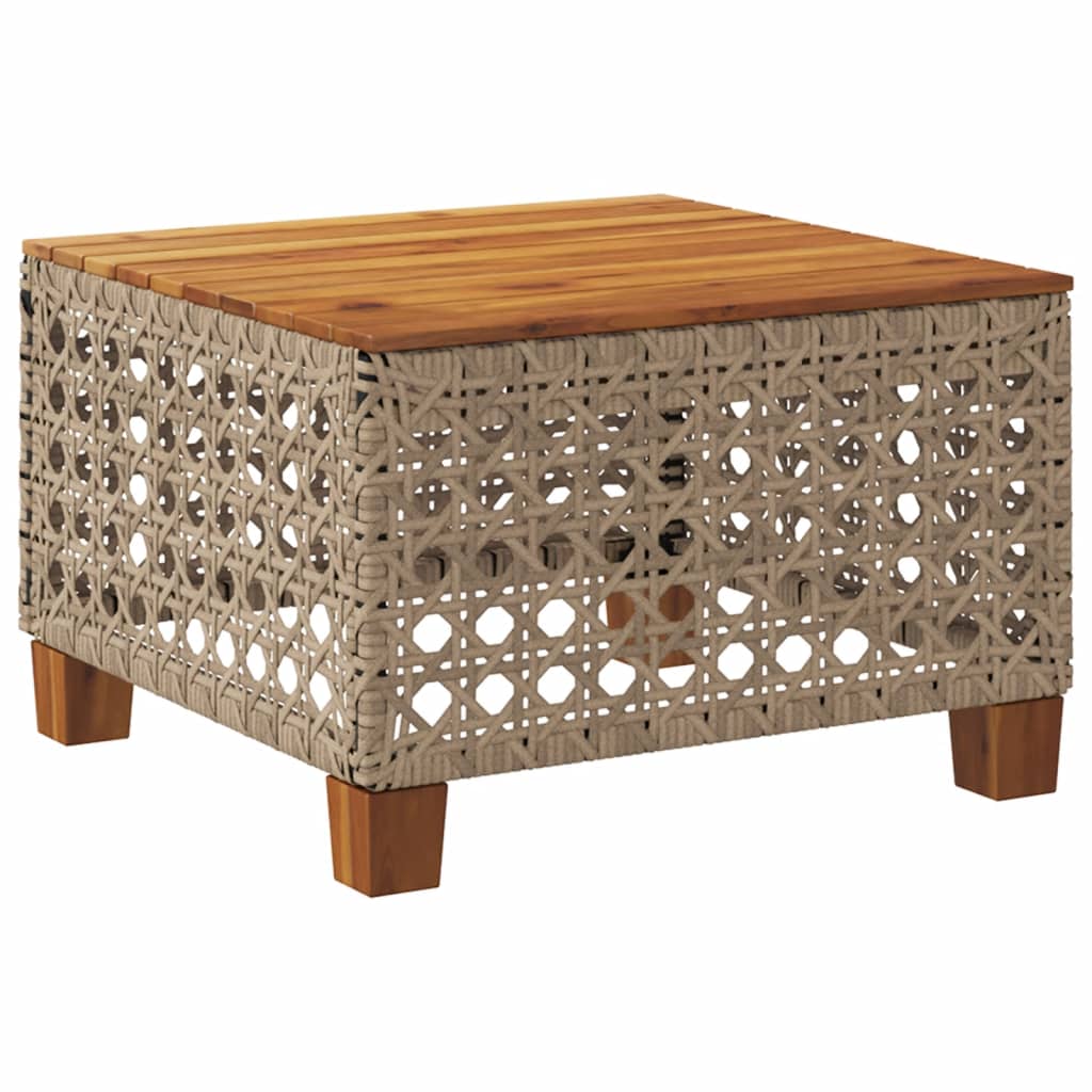 Maison Exclusive - Gartentisch Beige 55x55x36 Cm Poly Rattan Akaz