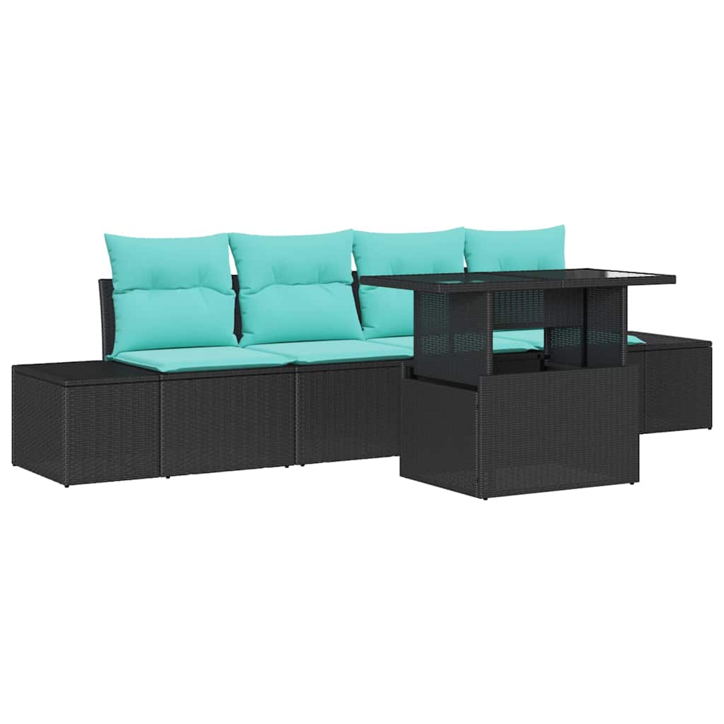 Maison Exclusive - Sofa Set 5 Stk. 4-sitzanzahl Schwarz Und Blau