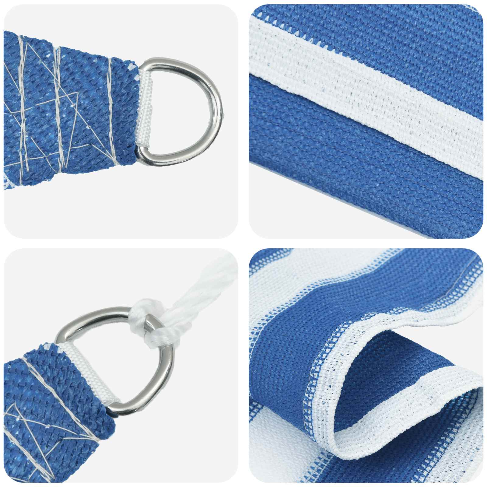 Maison Exclusive - Sonnensegel 4 X 5 M Hdpe Rechteckig Blau Und W