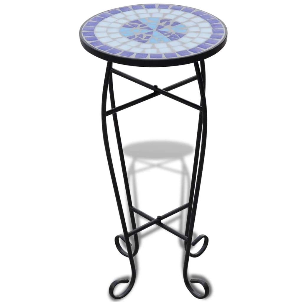 Maison Exclusive - Beistelltisch Mosaik Blau Und Weiß