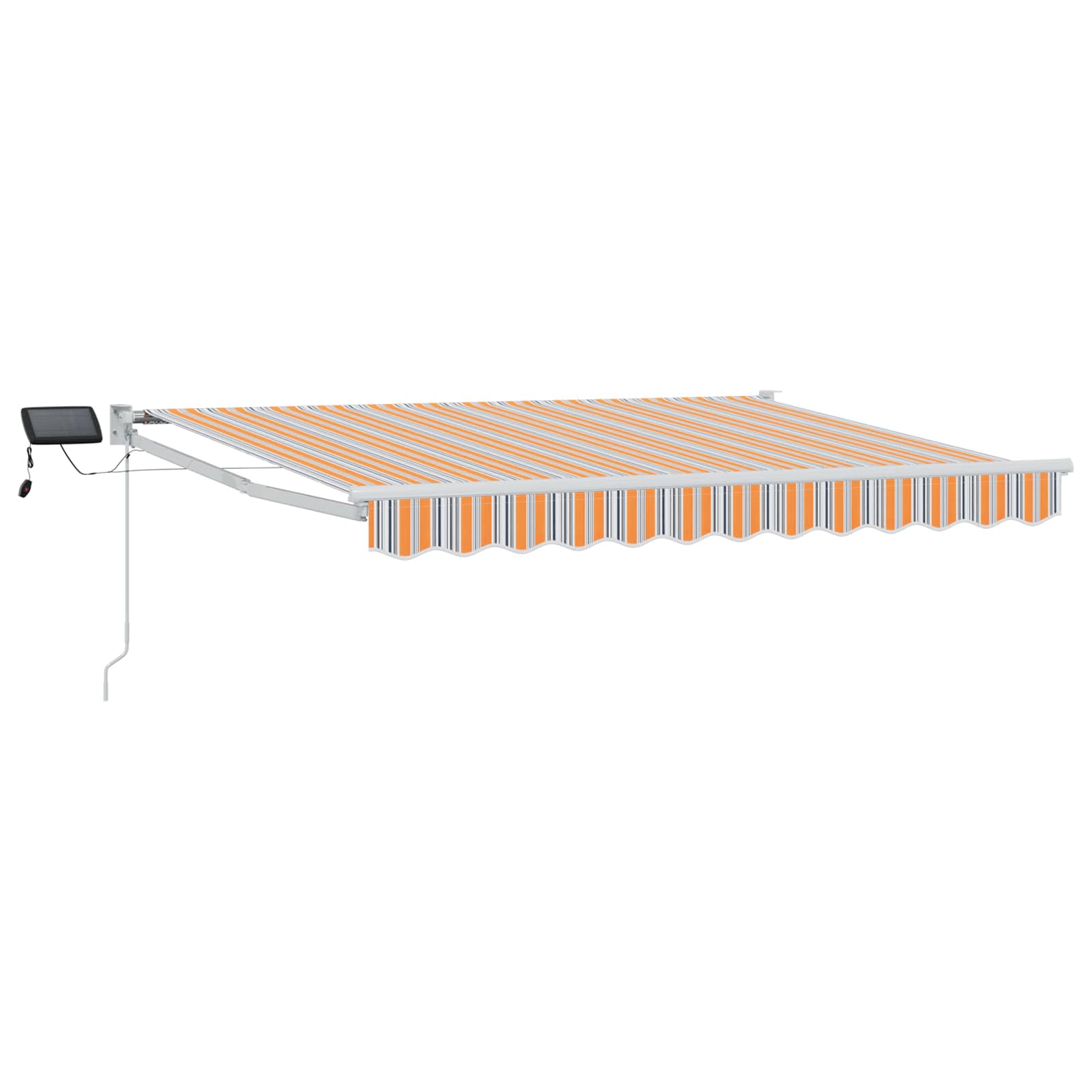Maison Exclusive - Manuelle Gelenkarmmarkise Mit Leds Blau, Orang