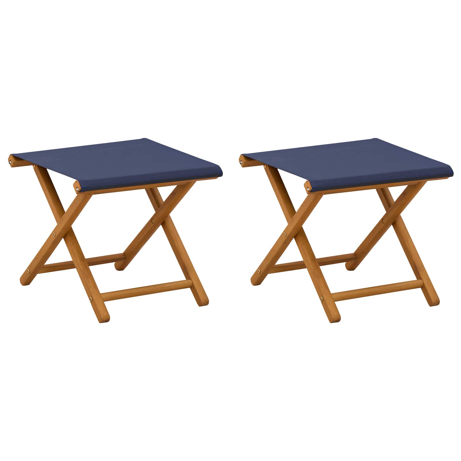 Maison Exclusive - Liegestuhl 2 Pcs Massives Eukalyptus Holz Blau