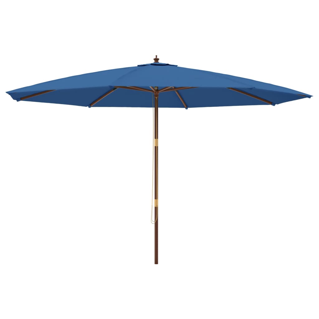 Maison Exclusive - Sonnenschirm Mit Holzmast Azurblau 400x273 Cm