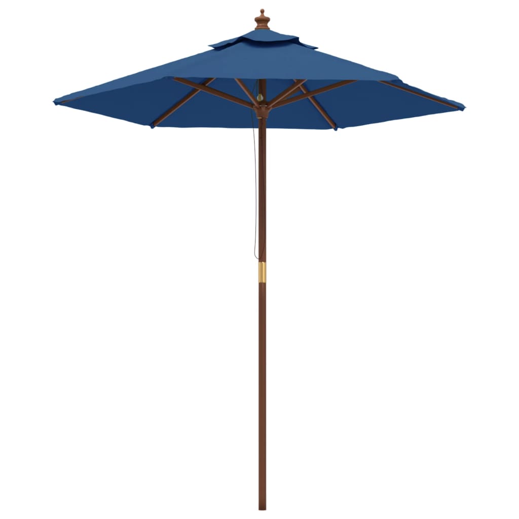 Maison Exclusive - Sonnenschirm Mit Holzmast Azurblau 196x231 Cm