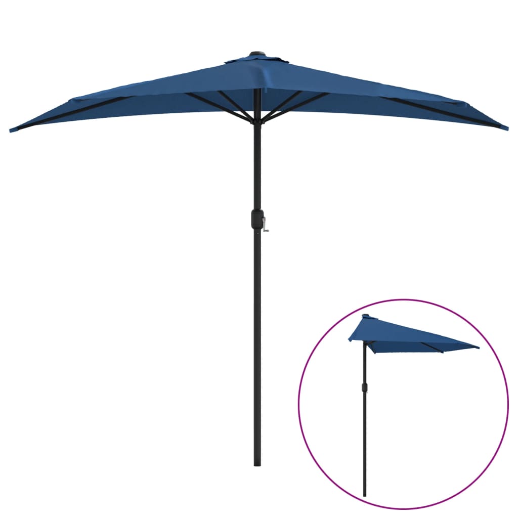Maison Exclusive - Balkon-sonnenschirm Alu-mast Blau 270x144x222c