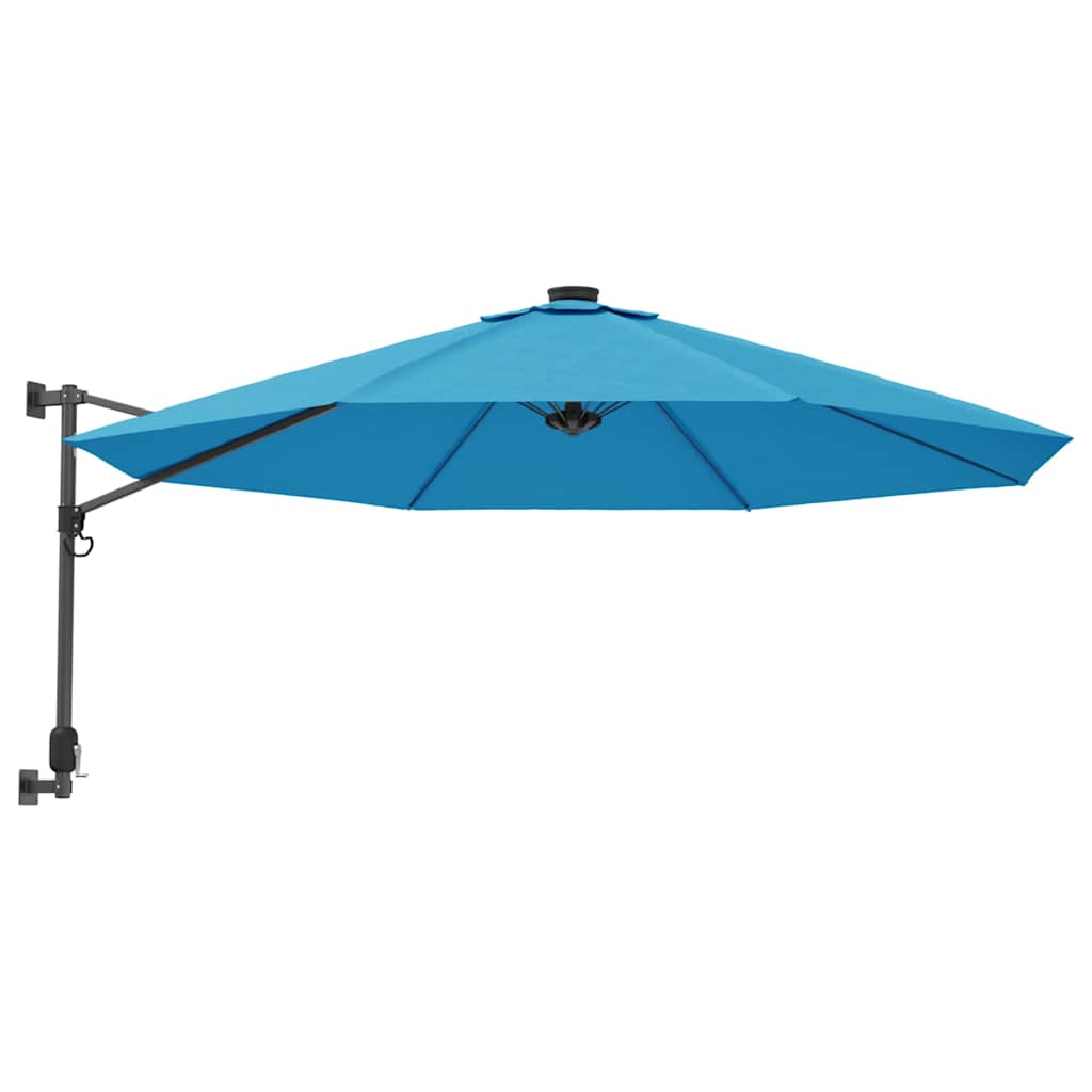 Maison Exclusive - Wand-sonnenschirm Mit Leds Meerblau 290 Cm