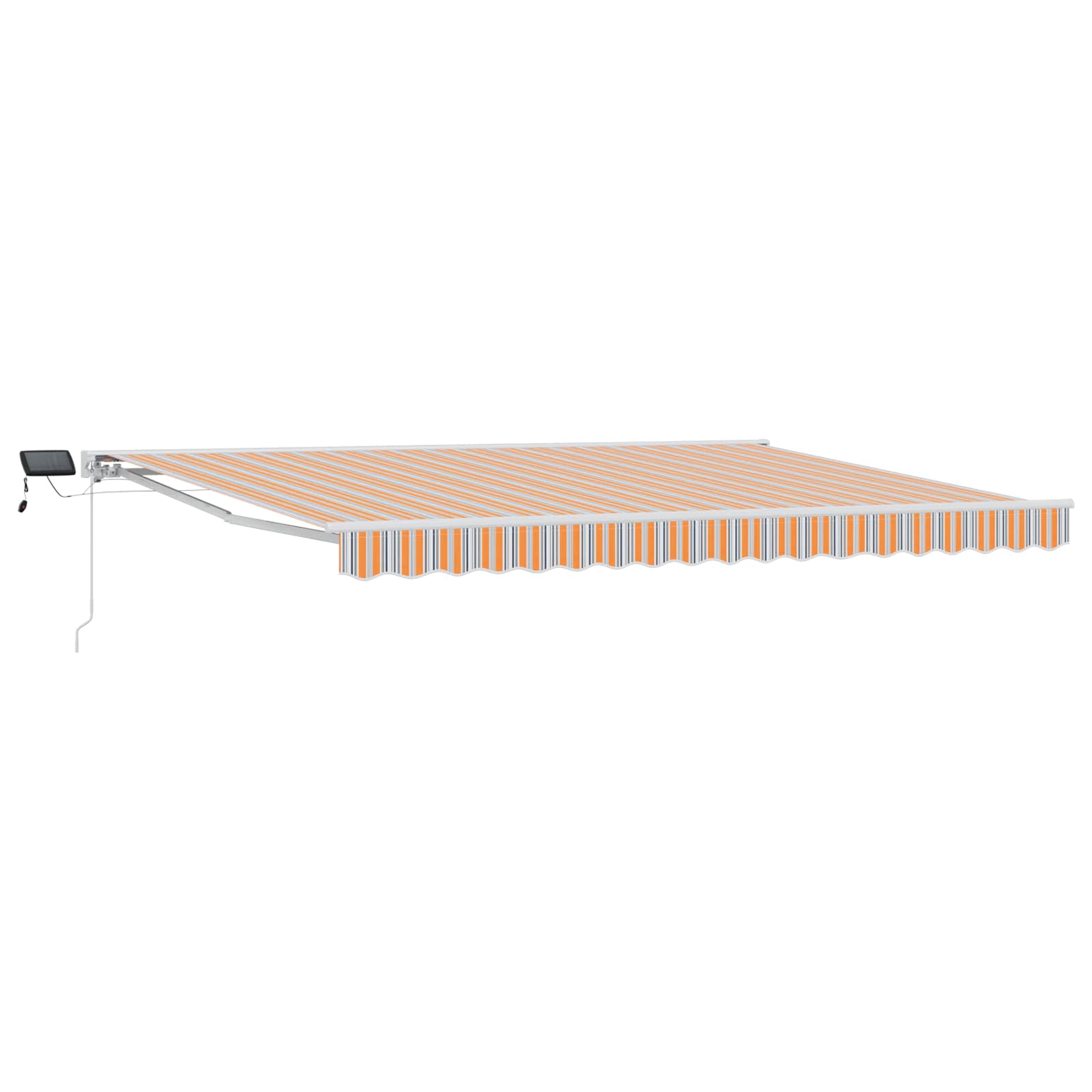 Maison Exclusive - Manueller Markisenrahmen Mit Leds Blau, Orange