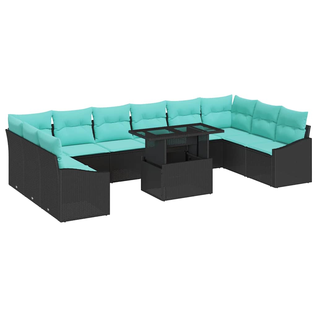 Maison Exclusive - Sofa Set 11 Stk. 10-sitzanzahl Schwarz Und Bla