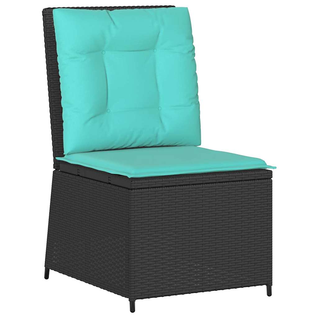 Maison Exclusive - Garten-sofa Mit Kissen Schwarz Und Türkis Poly