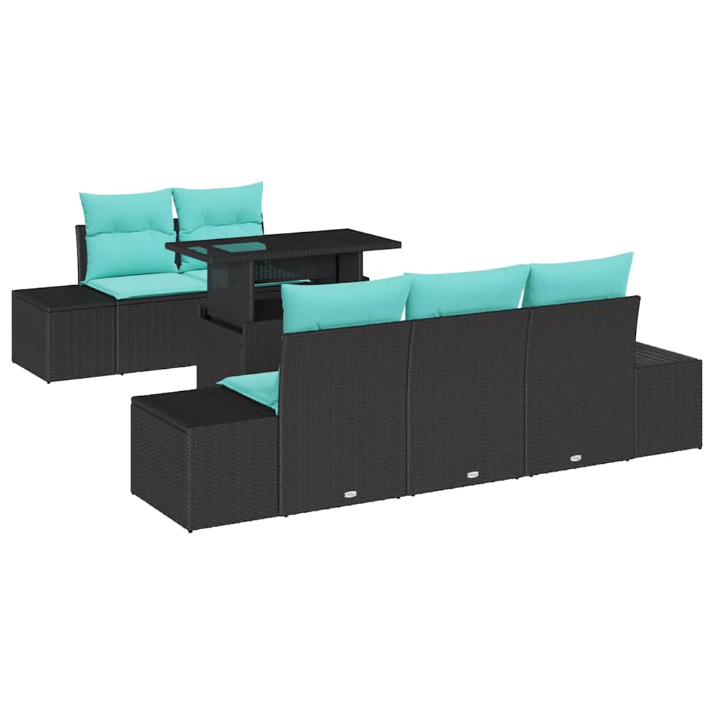 Maison Exclusive - Sofa Set 6 Stk. 5-sitzanzahl Schwarz Und Blau