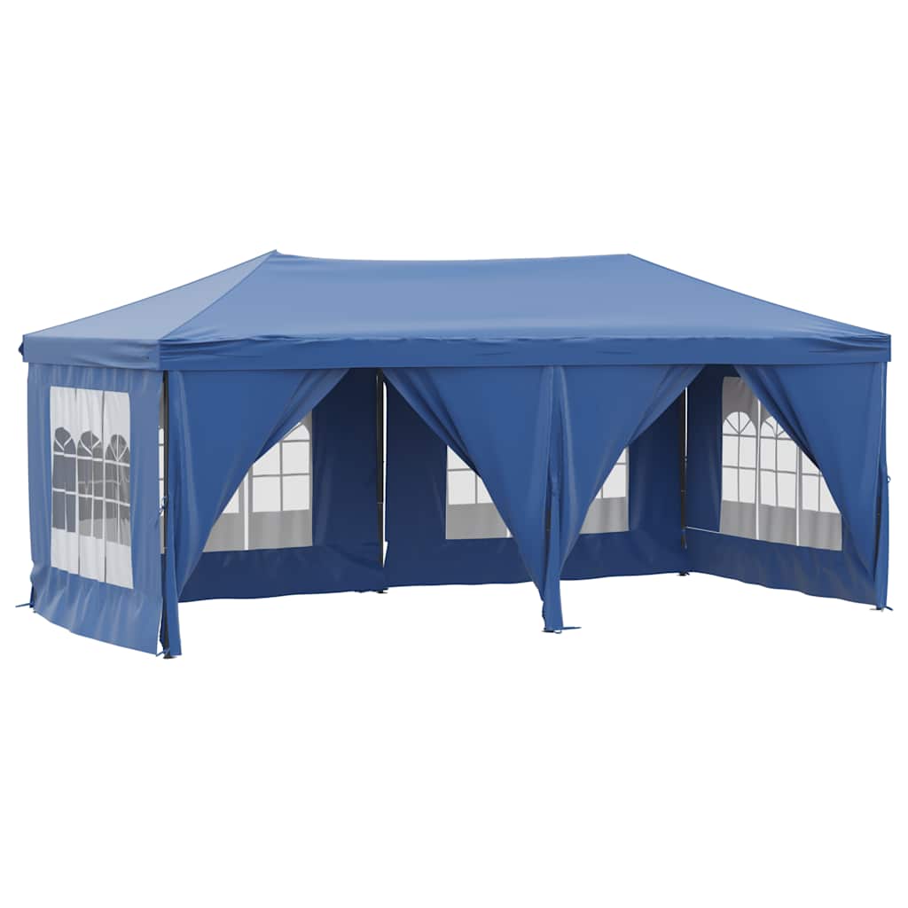 Maison Exclusive - Partyzelt Faltbar Mit Seitenwänden Blau 3x6 M