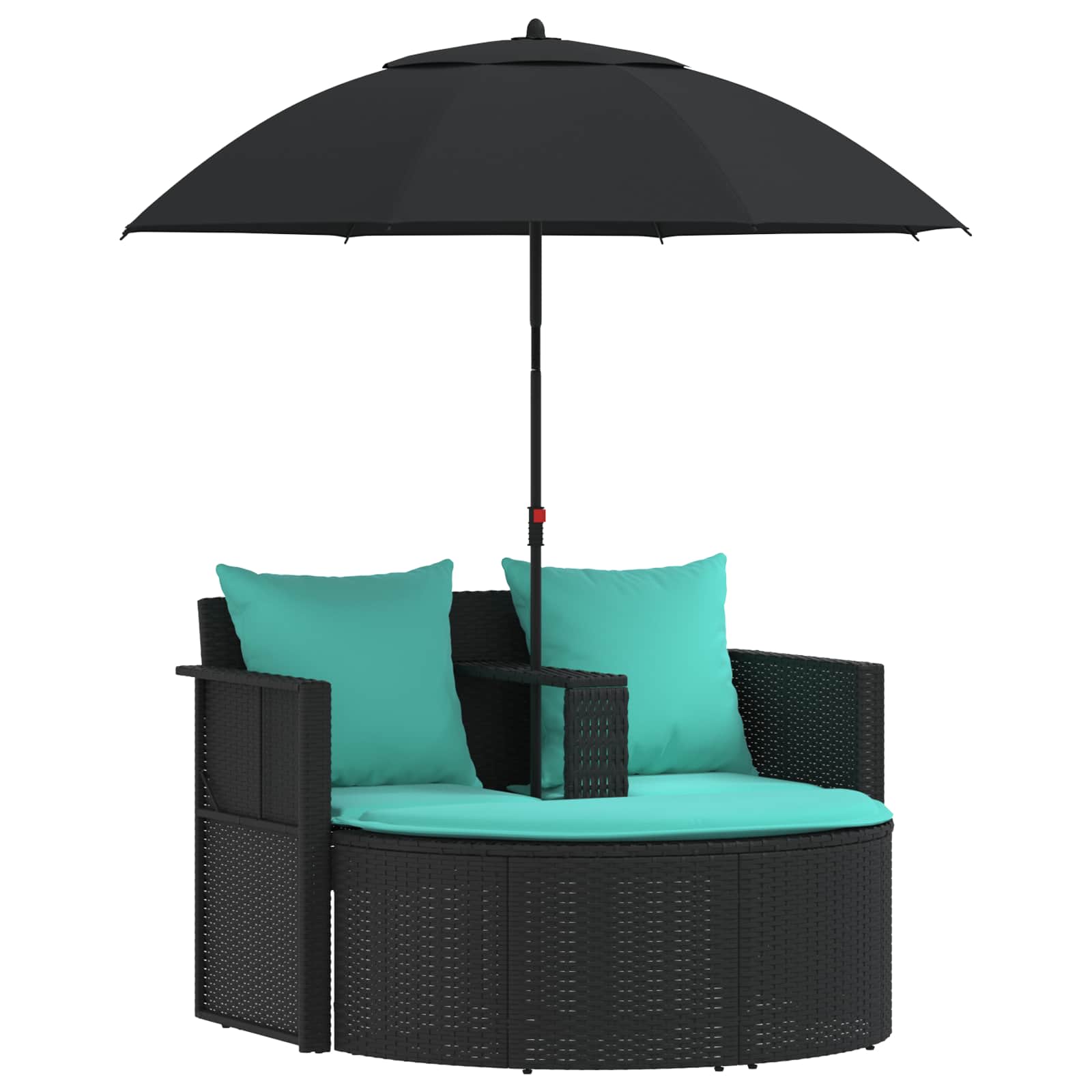 Maison Exclusive - Garten-sofa 8 Stk. Poly-rattan Schwarz Und Tür