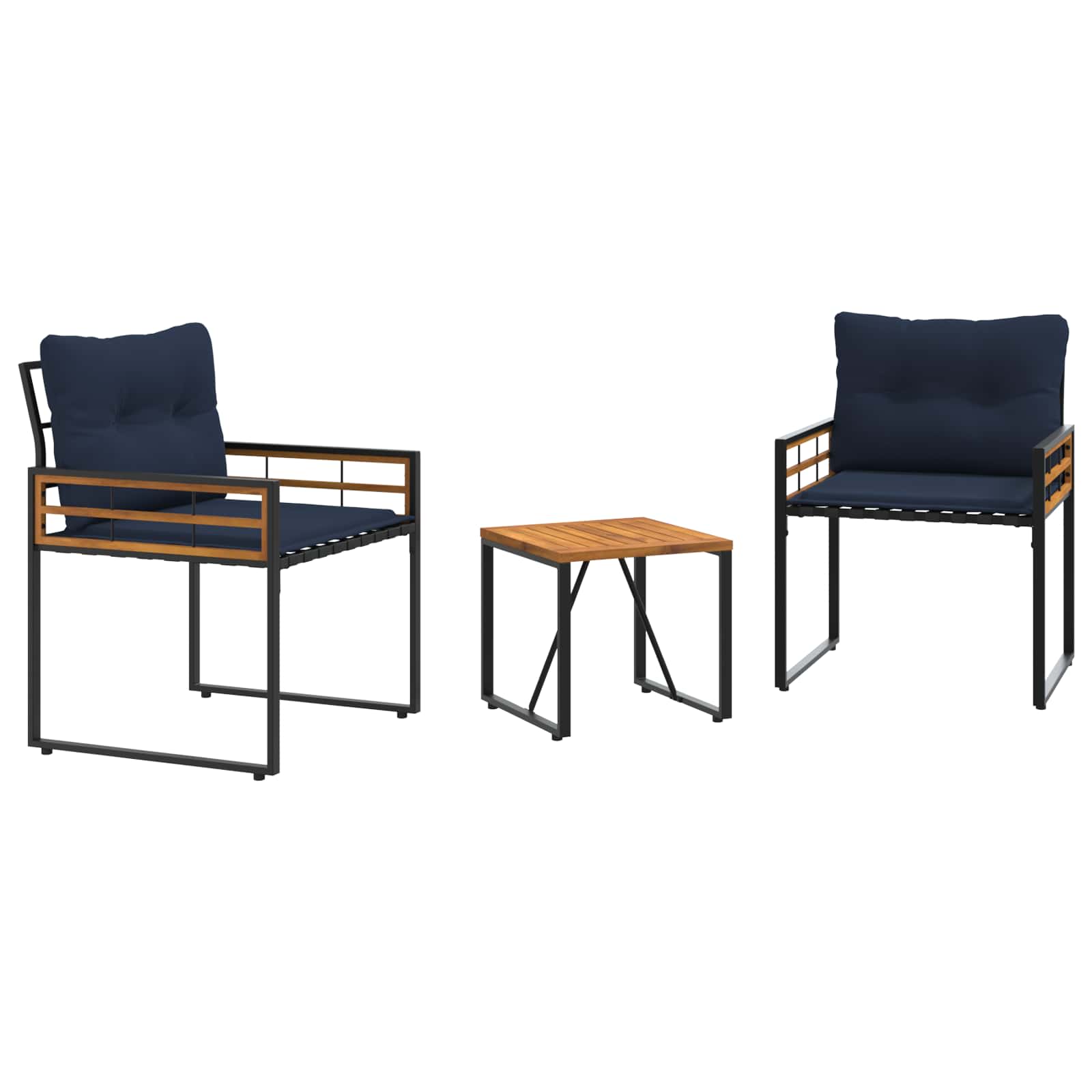 Maison Exclusive - Gartenmöbel Set 3 Stk. Marineblau