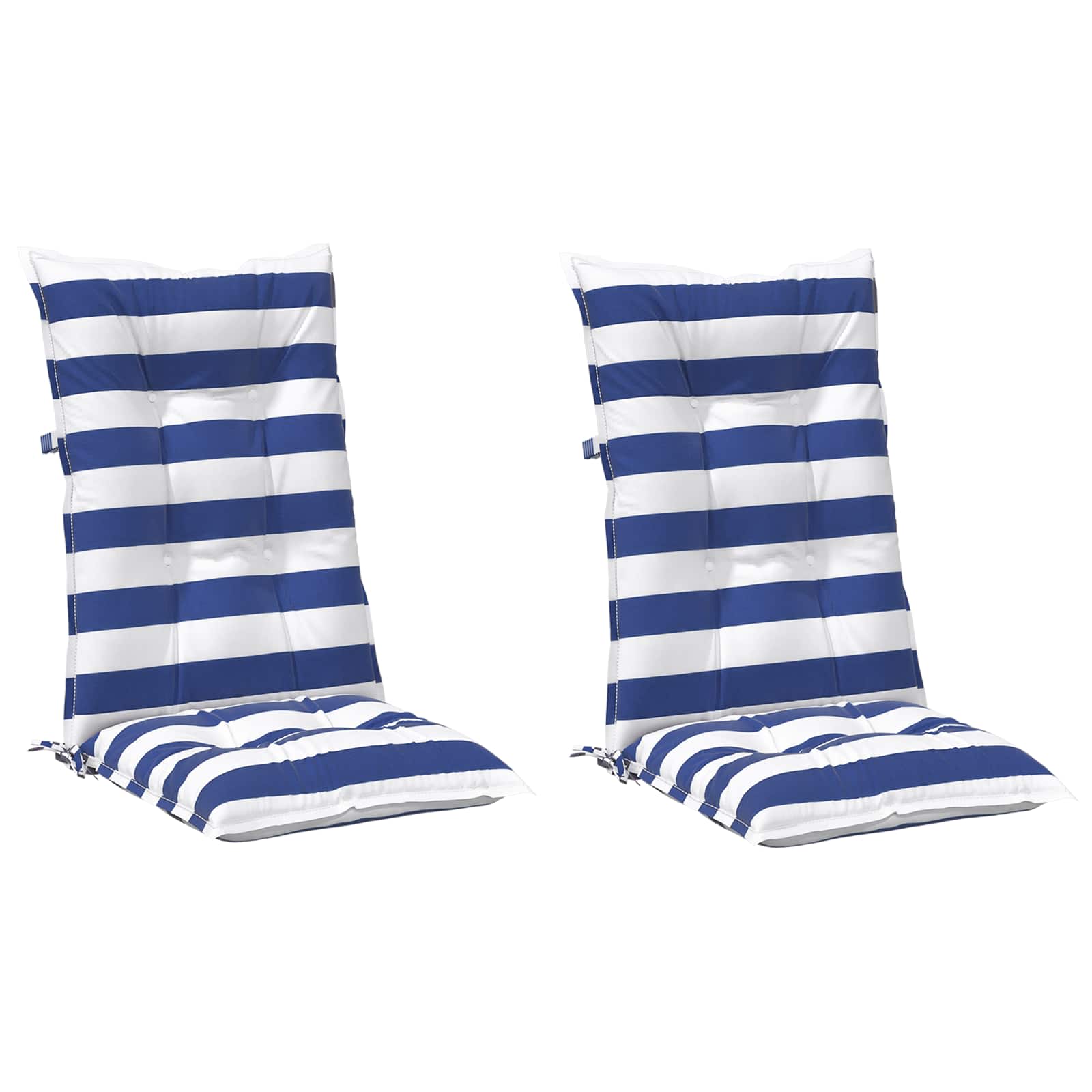 Maison Exclusive - Outdoor-kissen 2 Stk. Stoff Blau Und Weiß 120