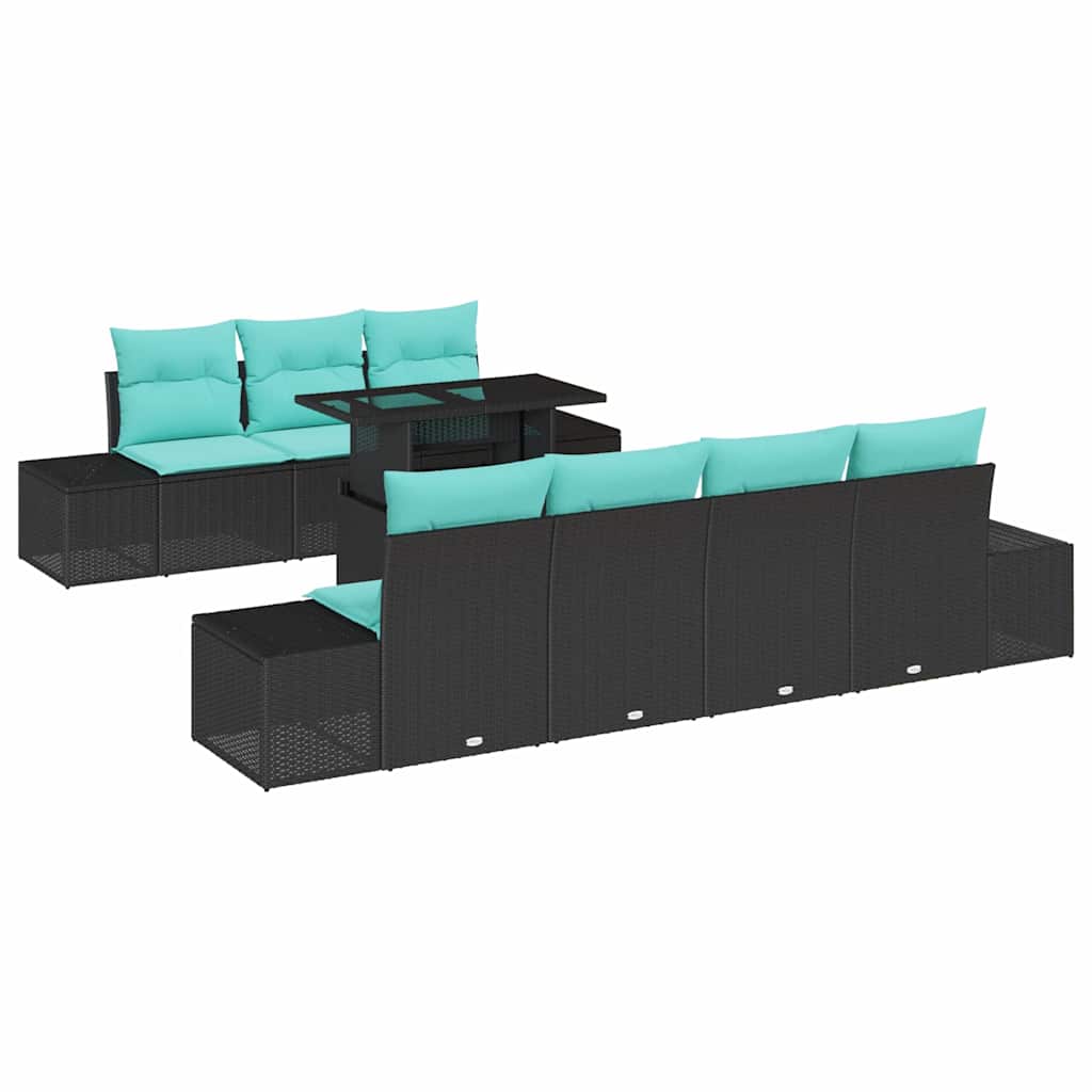 Maison Exclusive - Sofa Set 8 Stk. 7-sitzanzahl Schwarz Und Blau