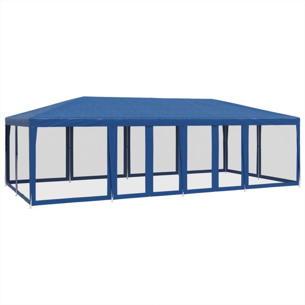 Maison Exclusive - Partyzelt Mit 12 Mesh-seitenteilen Blau 8x4 M