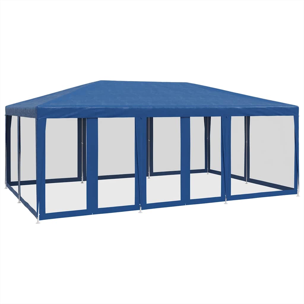 Maison Exclusive - Partyzelt Mit 10 Mesh-seitenteilen Blau 6x4 M