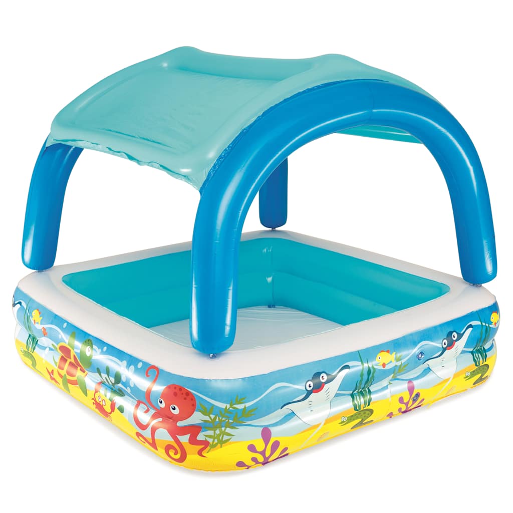 Maison Exclusive - Spielbecken Mit Vordach Blau 140 X 140 X 114 C