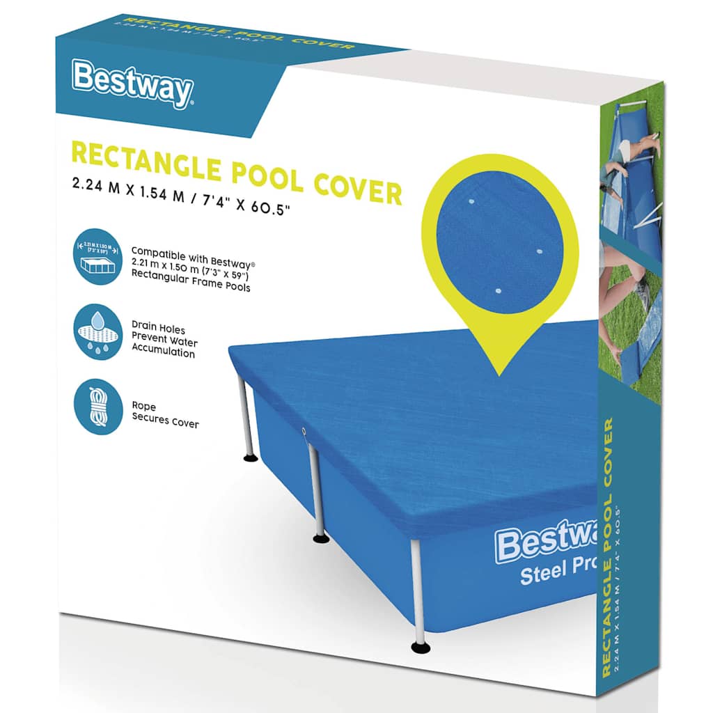 Maison Exclusive - Poolabdeckung Flowclear 221x150 Cm