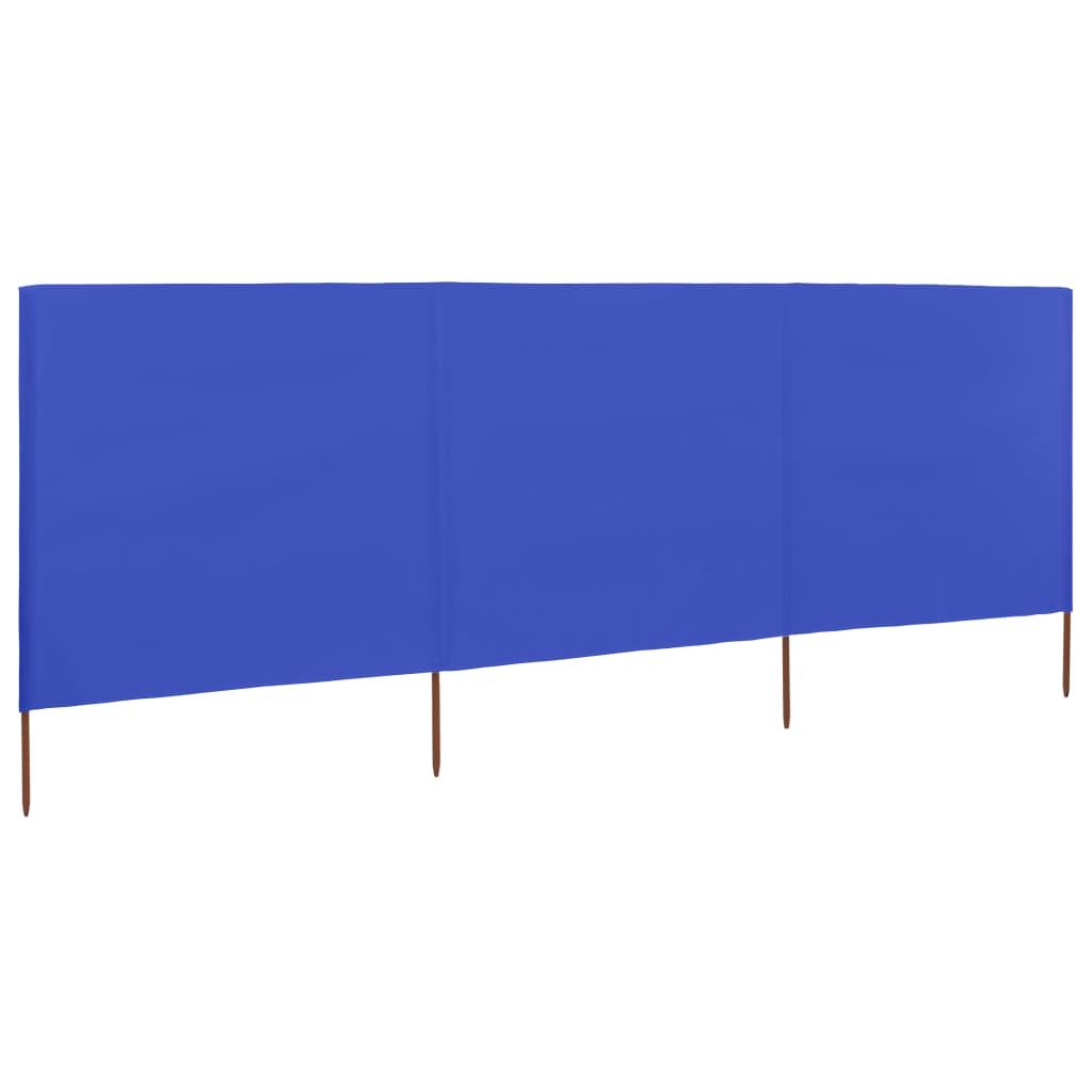 Maison Exclusive - 3-teiliges Windschutzgewebe 400 X 80 Cm Azurbl