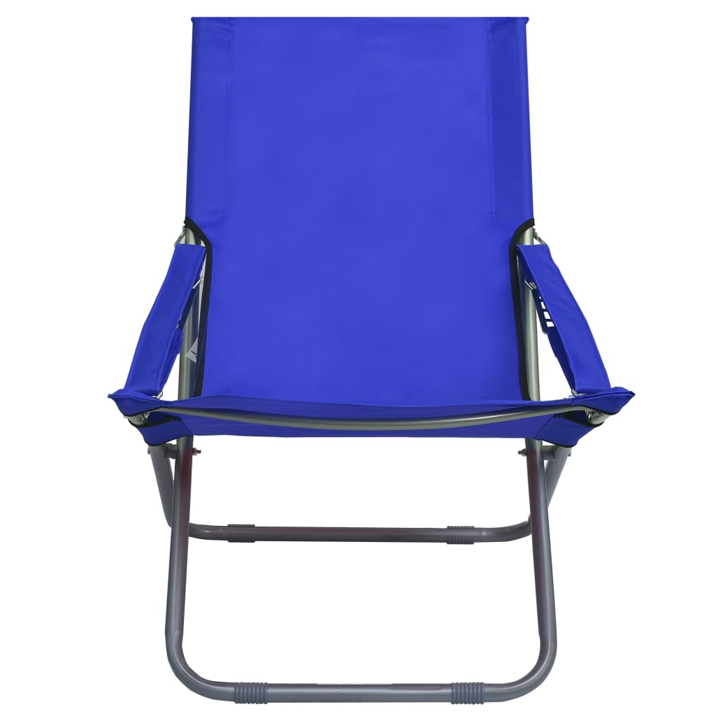 Maison Exclusive - Klappstühle, 2 Stück, Stoff, Blau