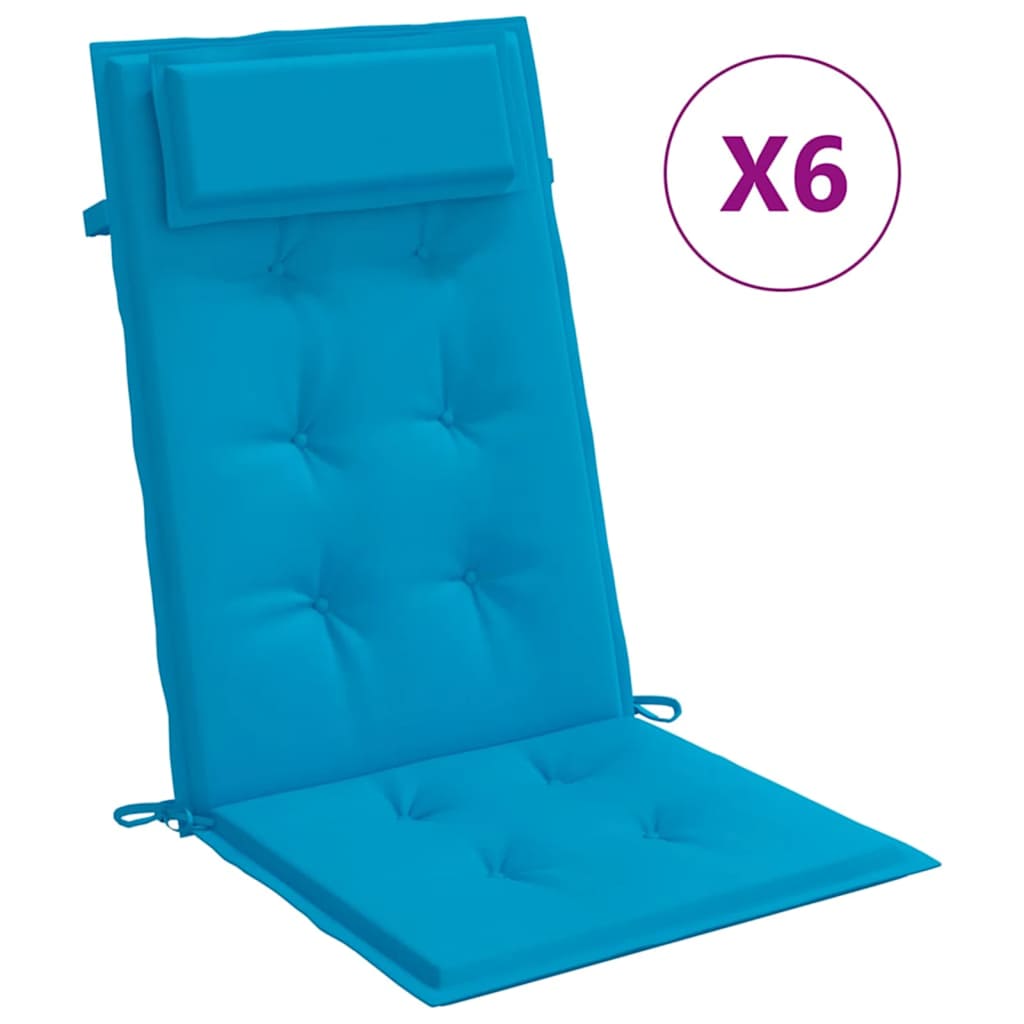 Maison Exclusive - Hochlehner-auflagen 6 Stk. Hellblau Oxford-gew