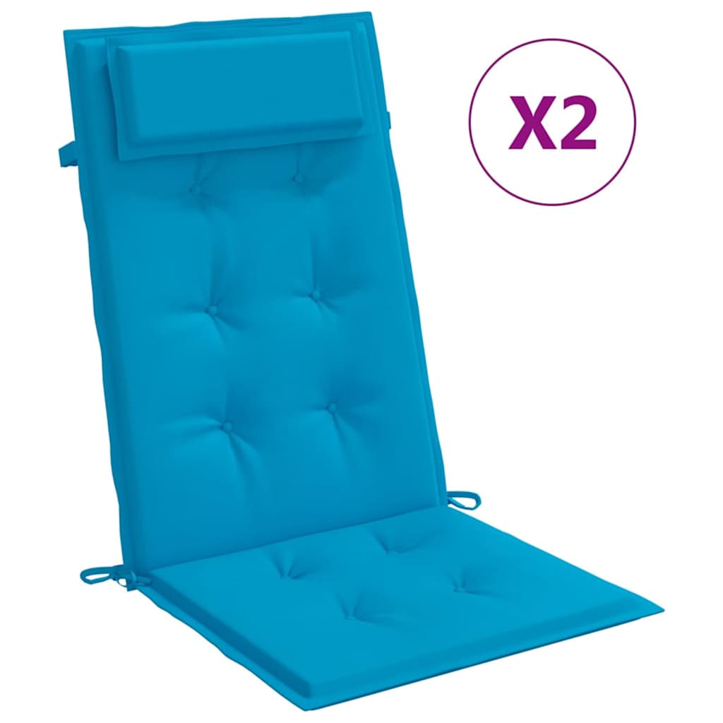 Maison Exclusive - Hochlehner-auflagen 2 Stk. Hellblau Oxford-gew