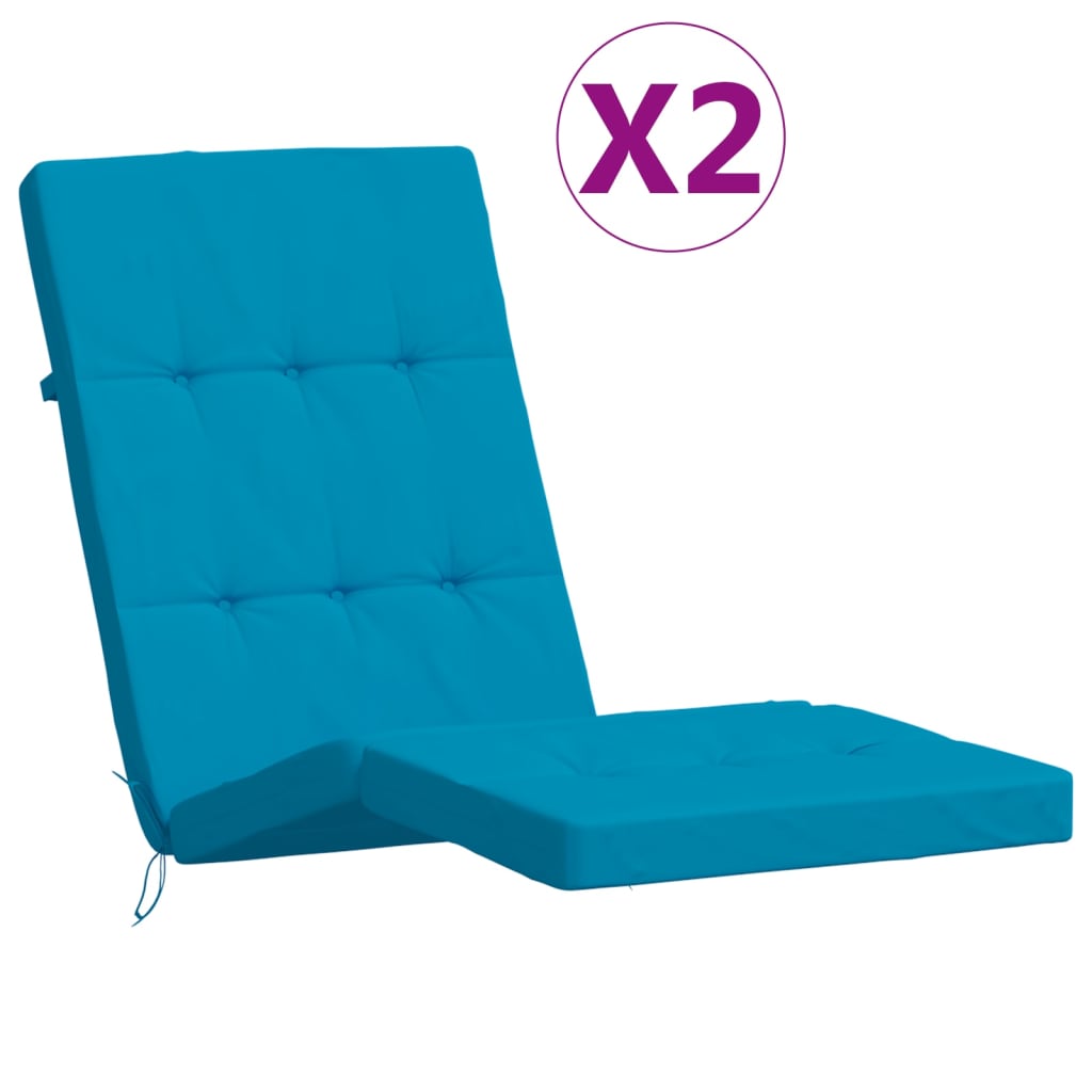 Maison Exclusive - Liegestuhl-auflagen 2 Stk. Hellblau Oxford-gew