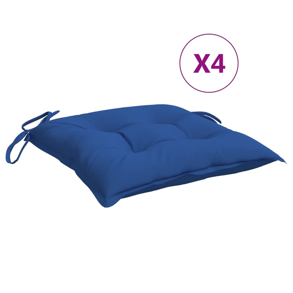 Maison Exclusive - Stuhlkissen 4 Stk. Blau 40x40x7 Cm Oxford-gewe