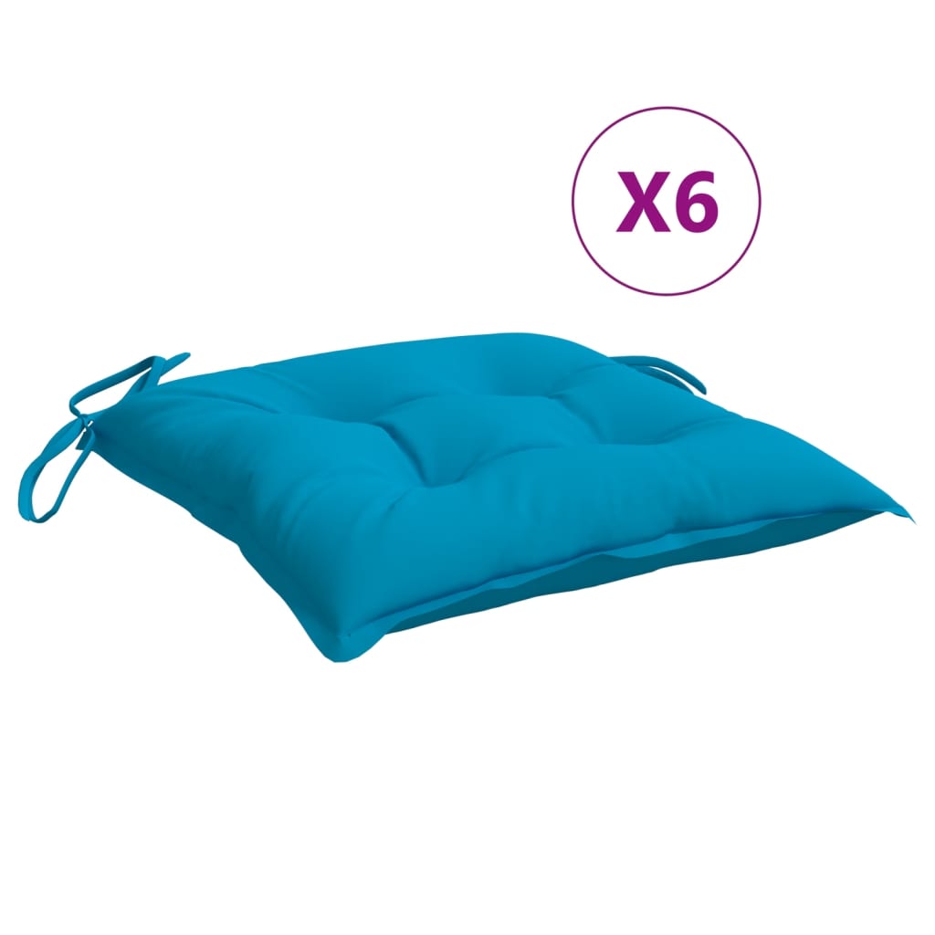 Maison Exclusive - Stuhlkissen 6 Stk. Hellblau 40x40x7 Cm Oxford-
