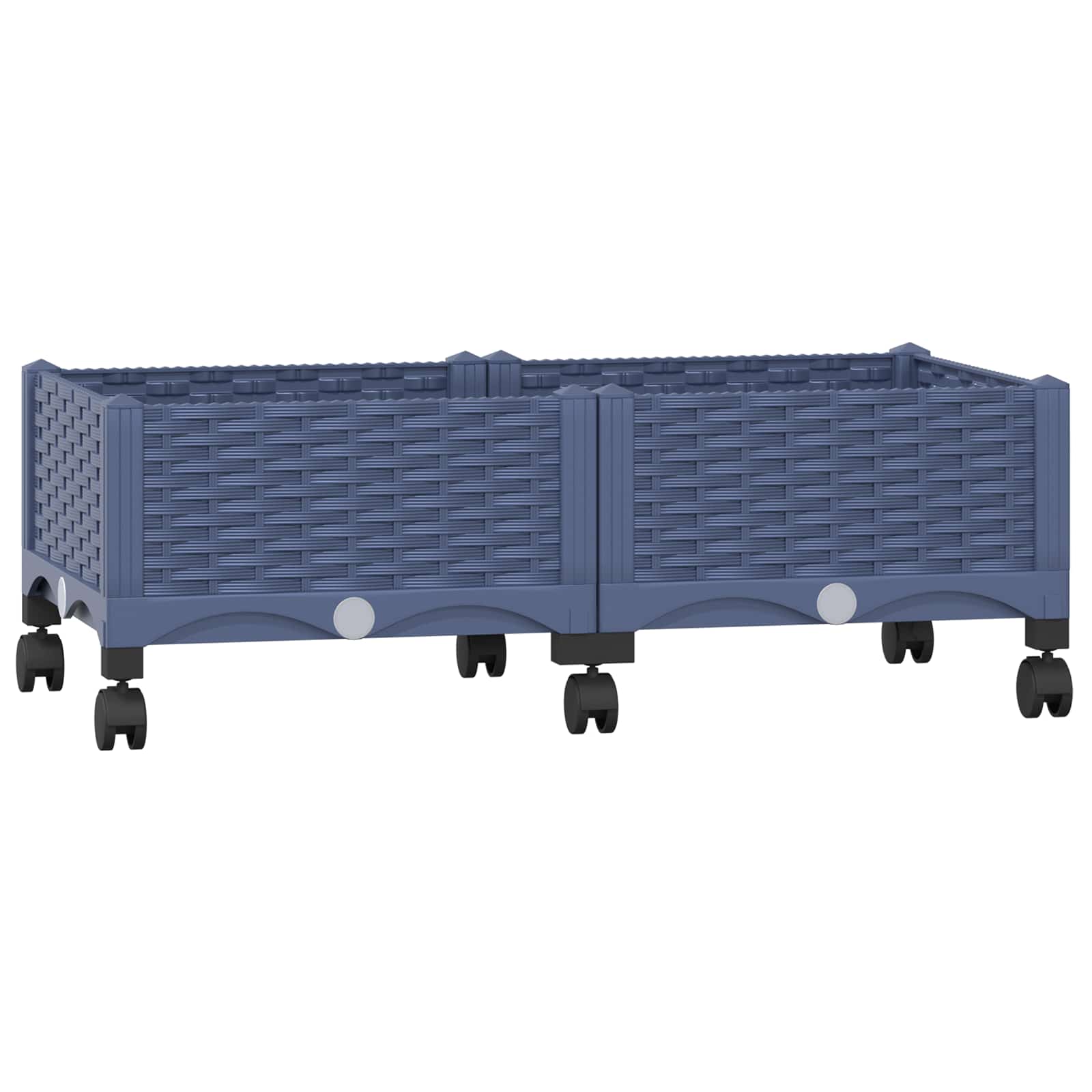 Maison Exclusive - Gartenpflanzer Mit Rädern Blaugrau 80 X 40 X 3