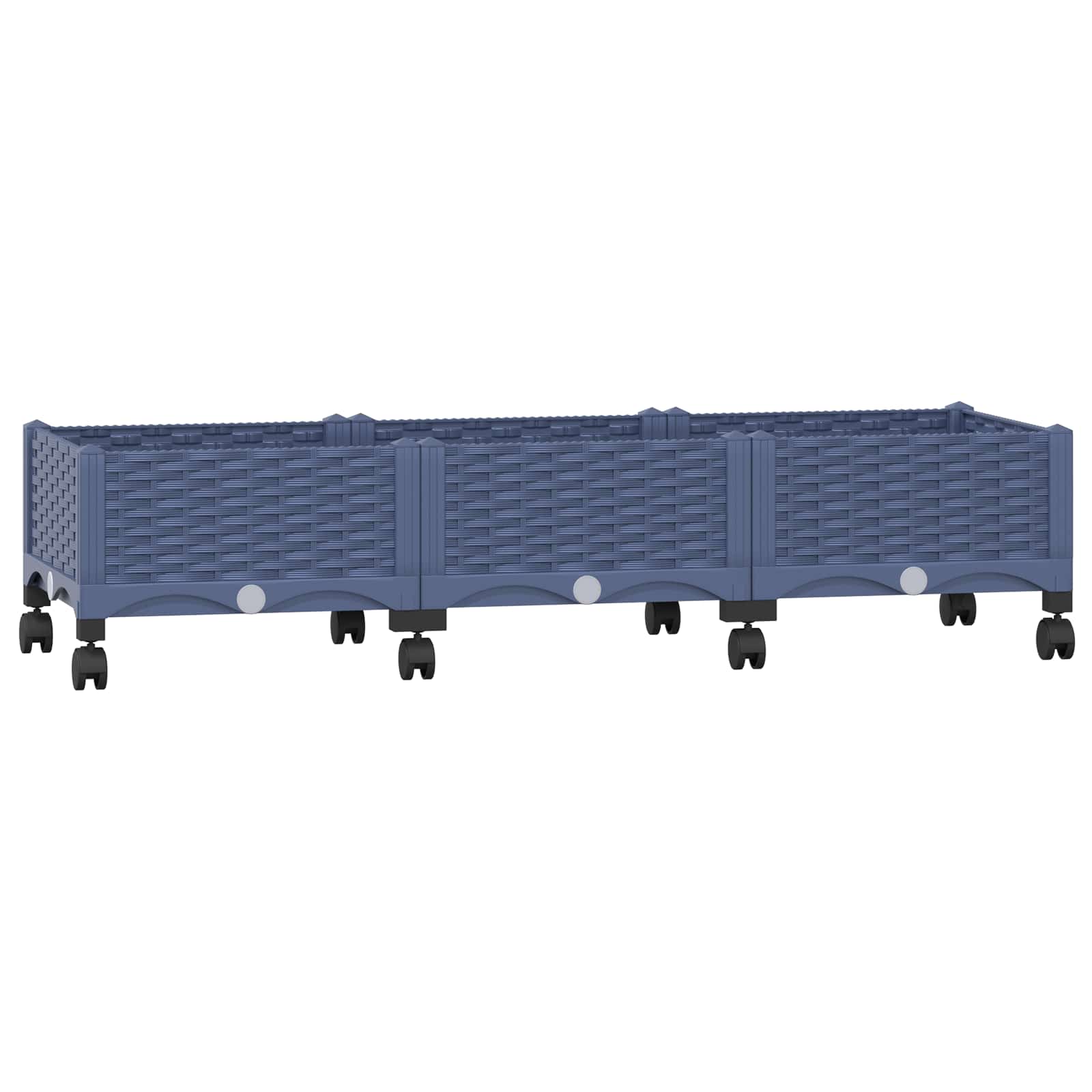 Maison Exclusive - Gartenpflanzer Mit Rädern Blaugrau 120 X 40 X