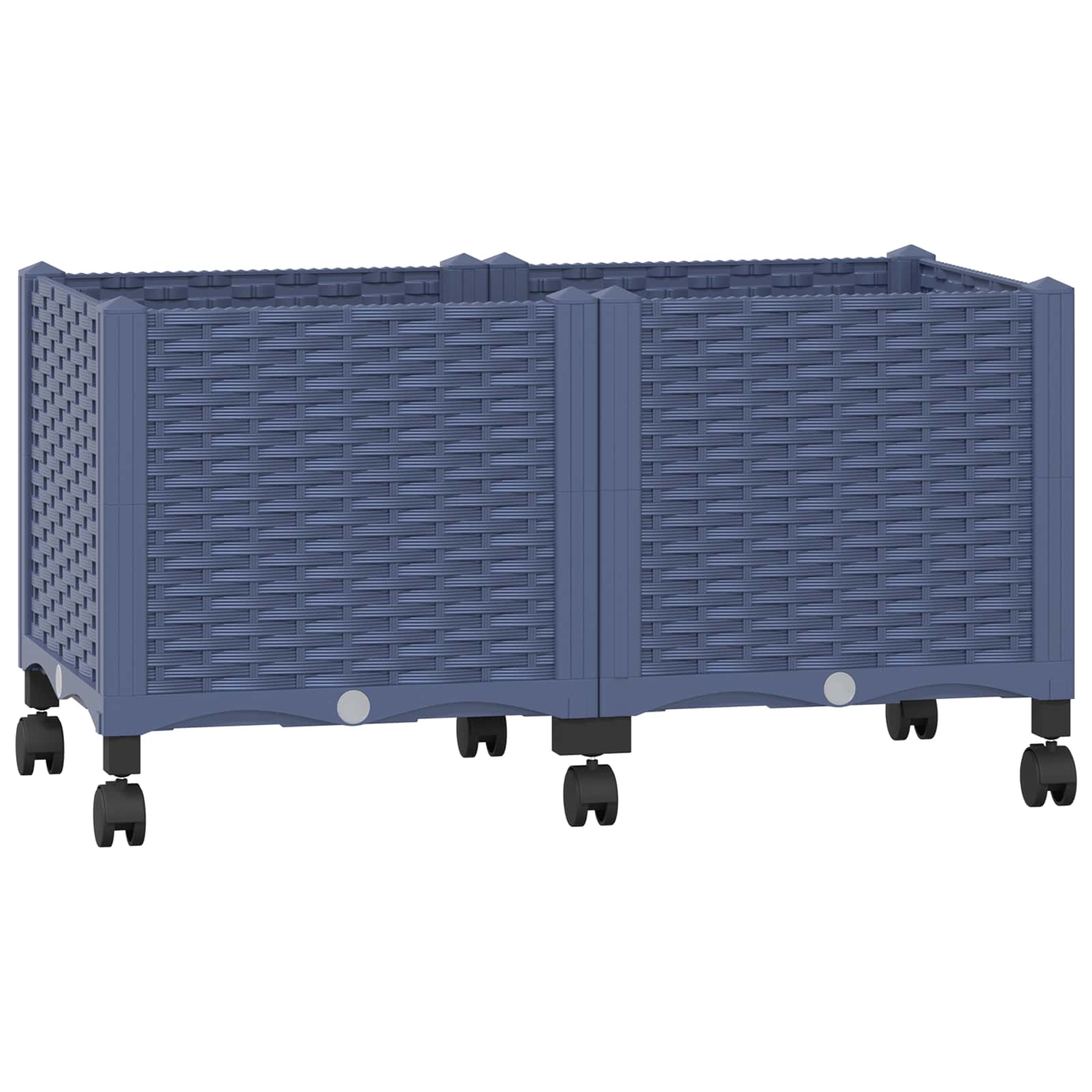 Maison Exclusive - Gartenpflanzer Mit Rädern Blaugrau 80 X 40 X 4