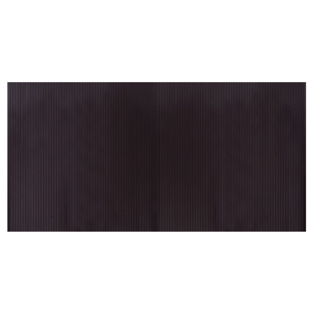 Maison Exclusive - Teppich Rechteckig Dunkelbraun 100x200 Cm Bamb