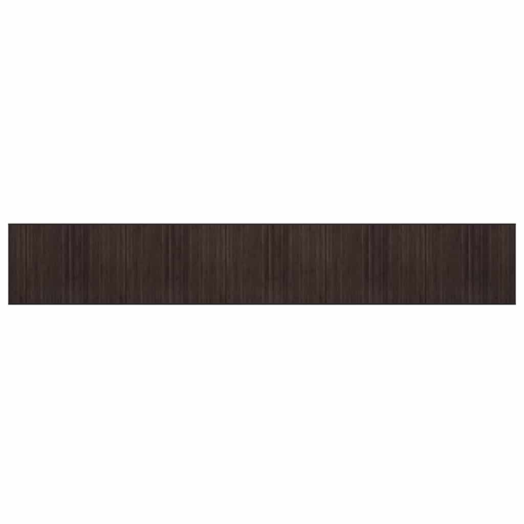 Maison Exclusive - Teppich Rechteckig Dunkelbraun 80x1000 Cm Bamb