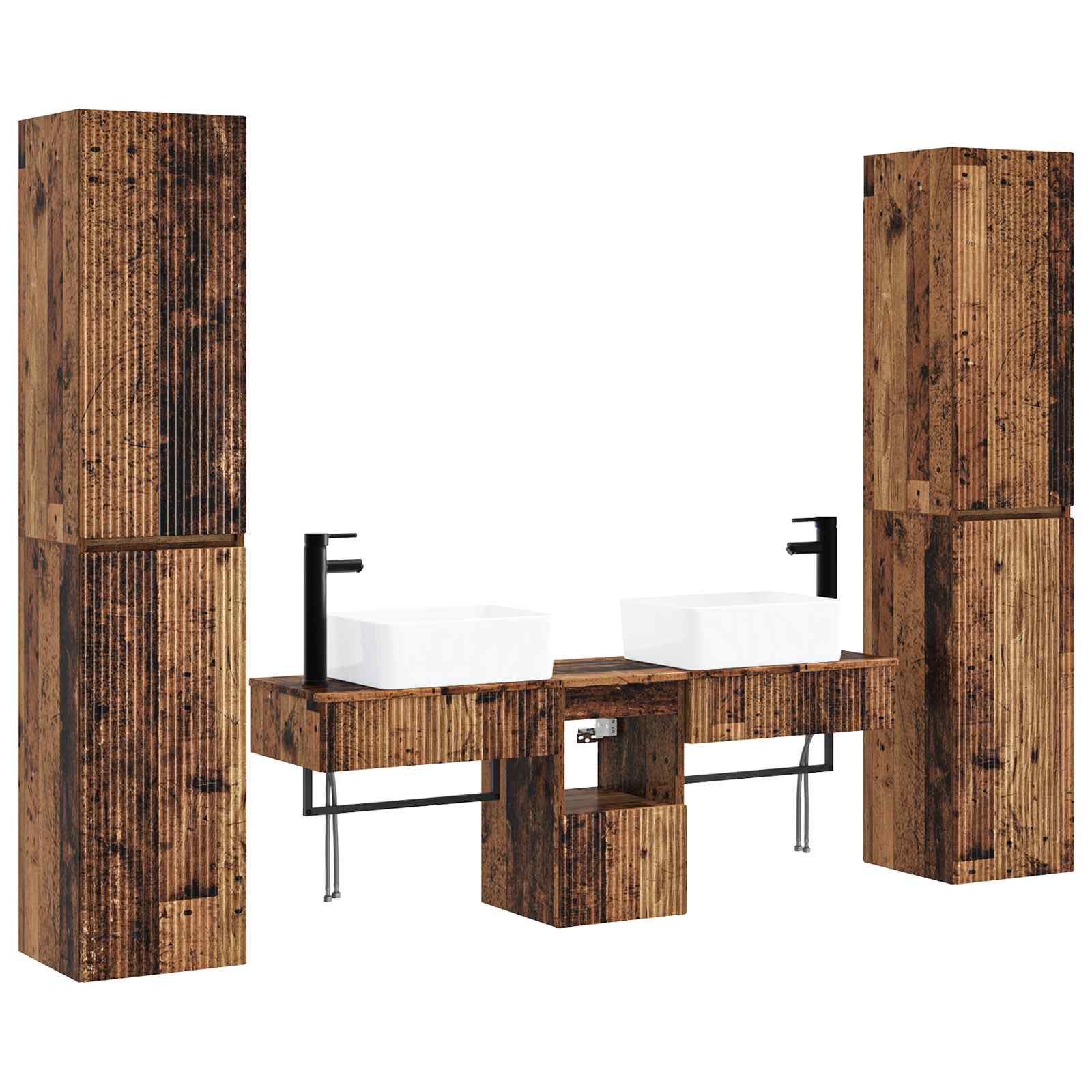 Maison Exclusive - Badezimmermöbel-set 5 Stk. Altholz 33 X 34,5 X