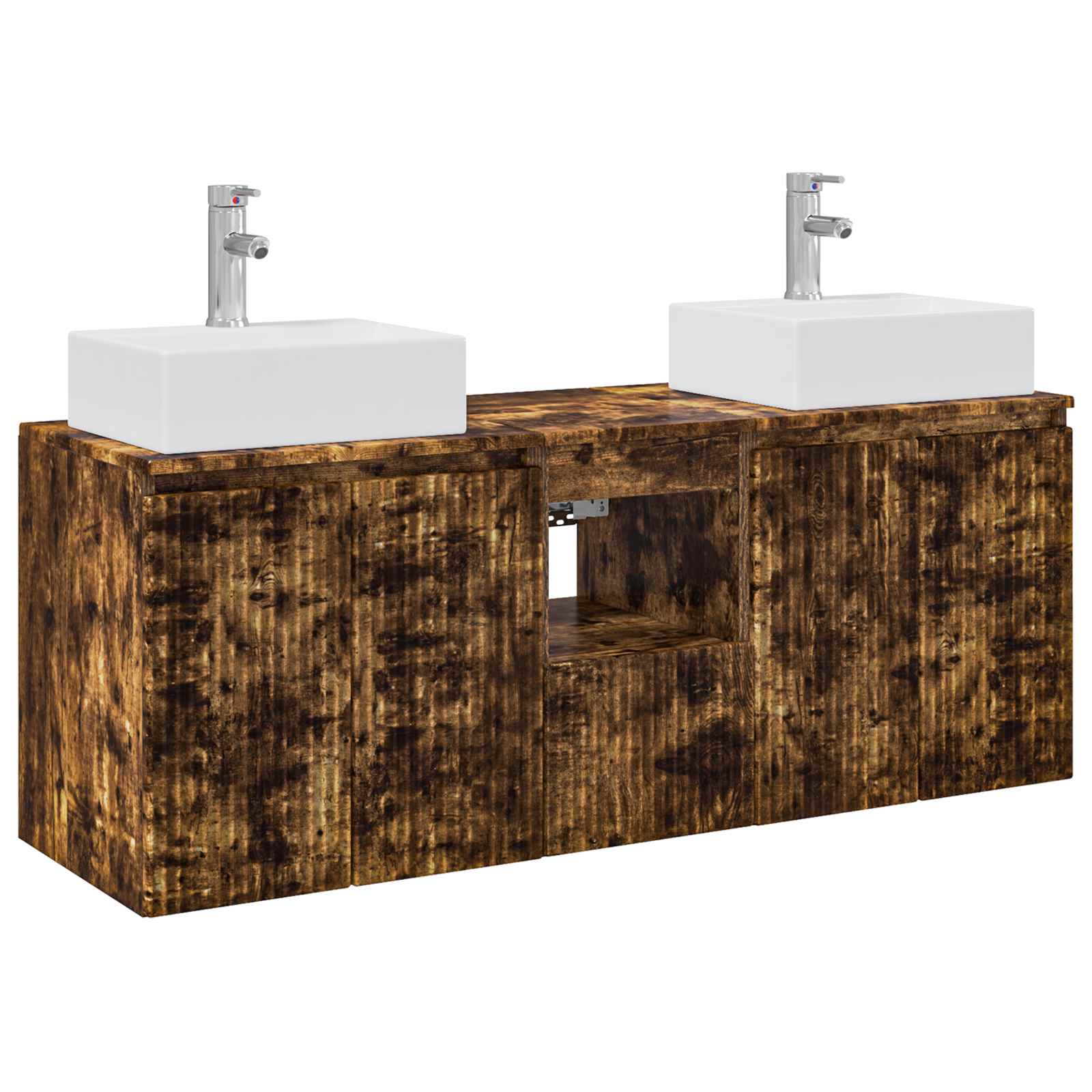 Maison Exclusive - Badezimmerschrank-set 3 Stk. Geräucherte Eiche