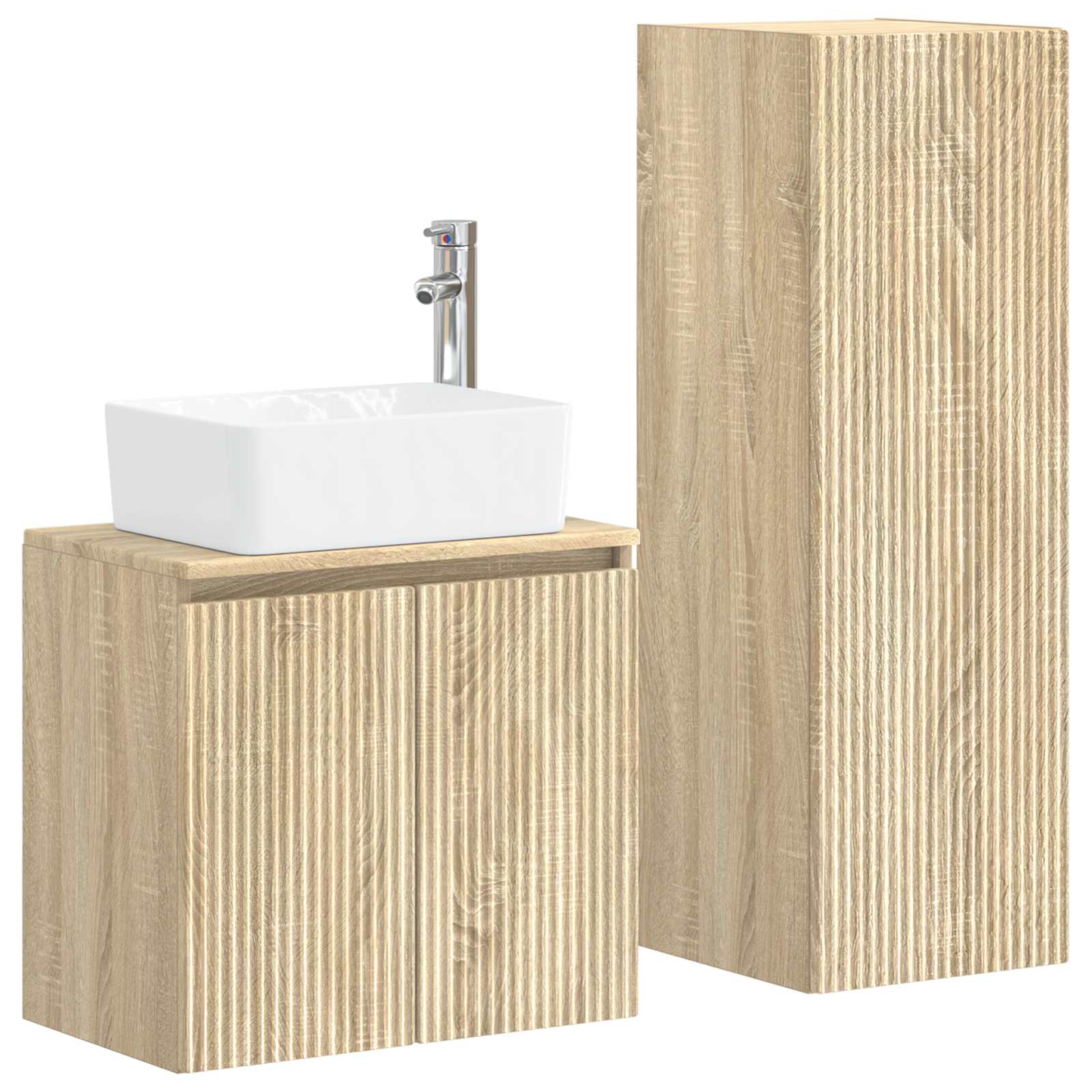 Maison Exclusive - Badezimmermöbel-set 2 Stk. Sonoma-eiche 33 X 3