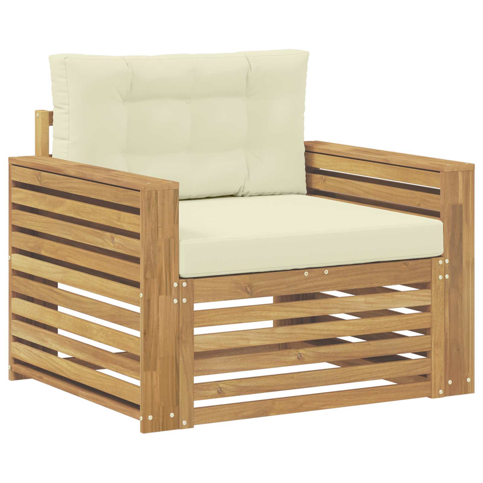 Maison Exclusive - Outdoor-sofa Polyester Braun Und Creme
