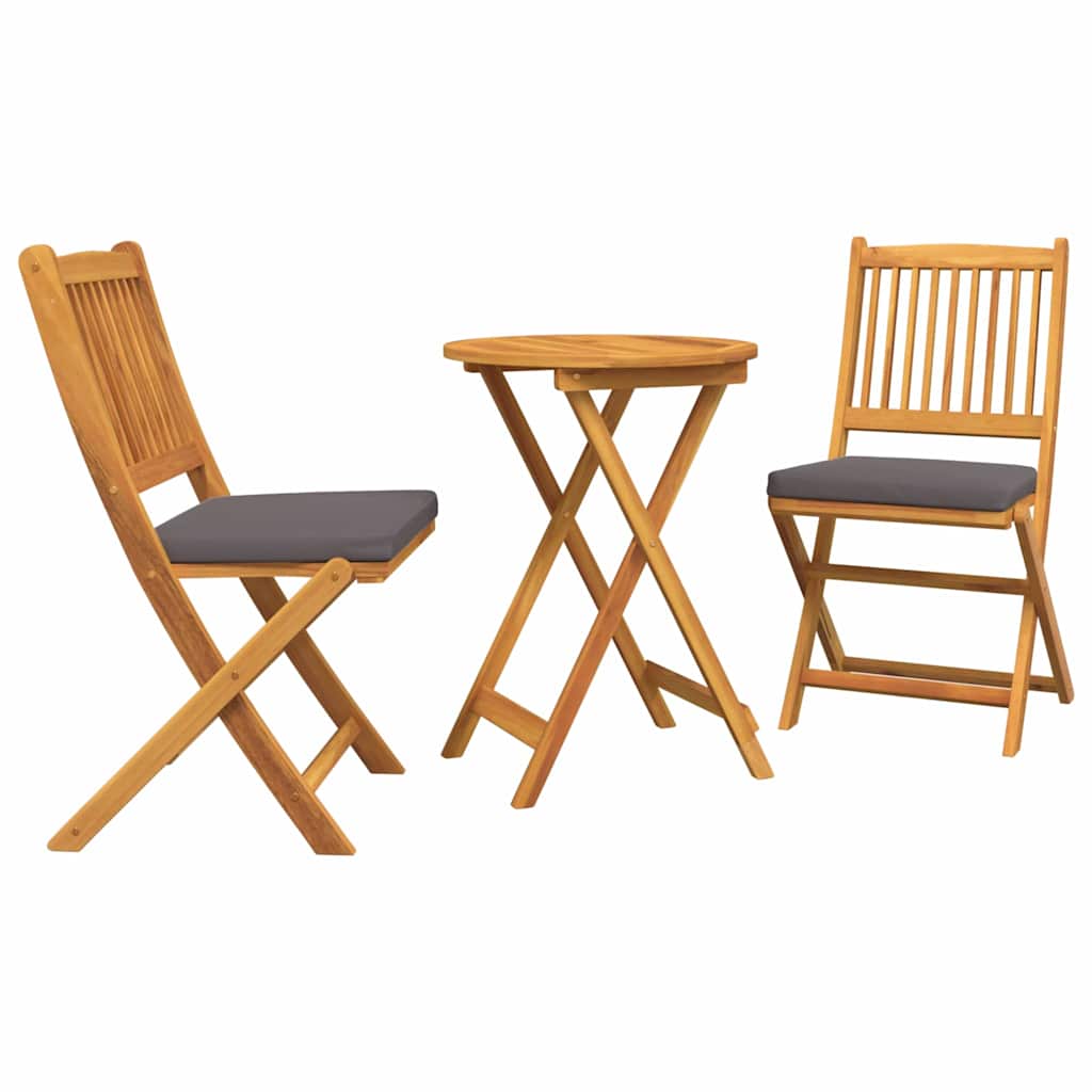 Maison Exclusive - Garten Bistro Set 3 Stk. Braun Massivholz Akaz