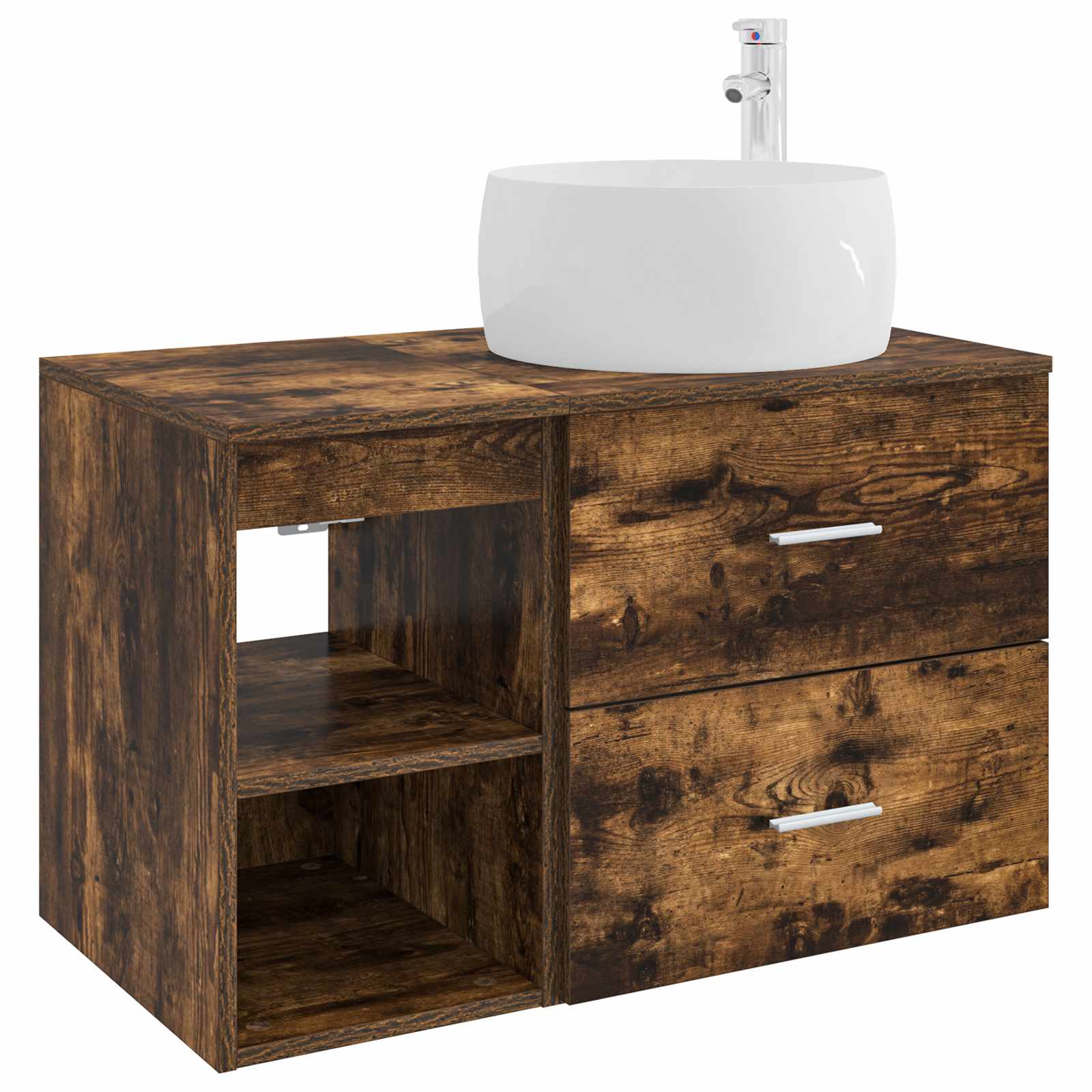 Maison Exclusive - Badezimmermöbel-set 2 Stk. Geräucherte Eiche H