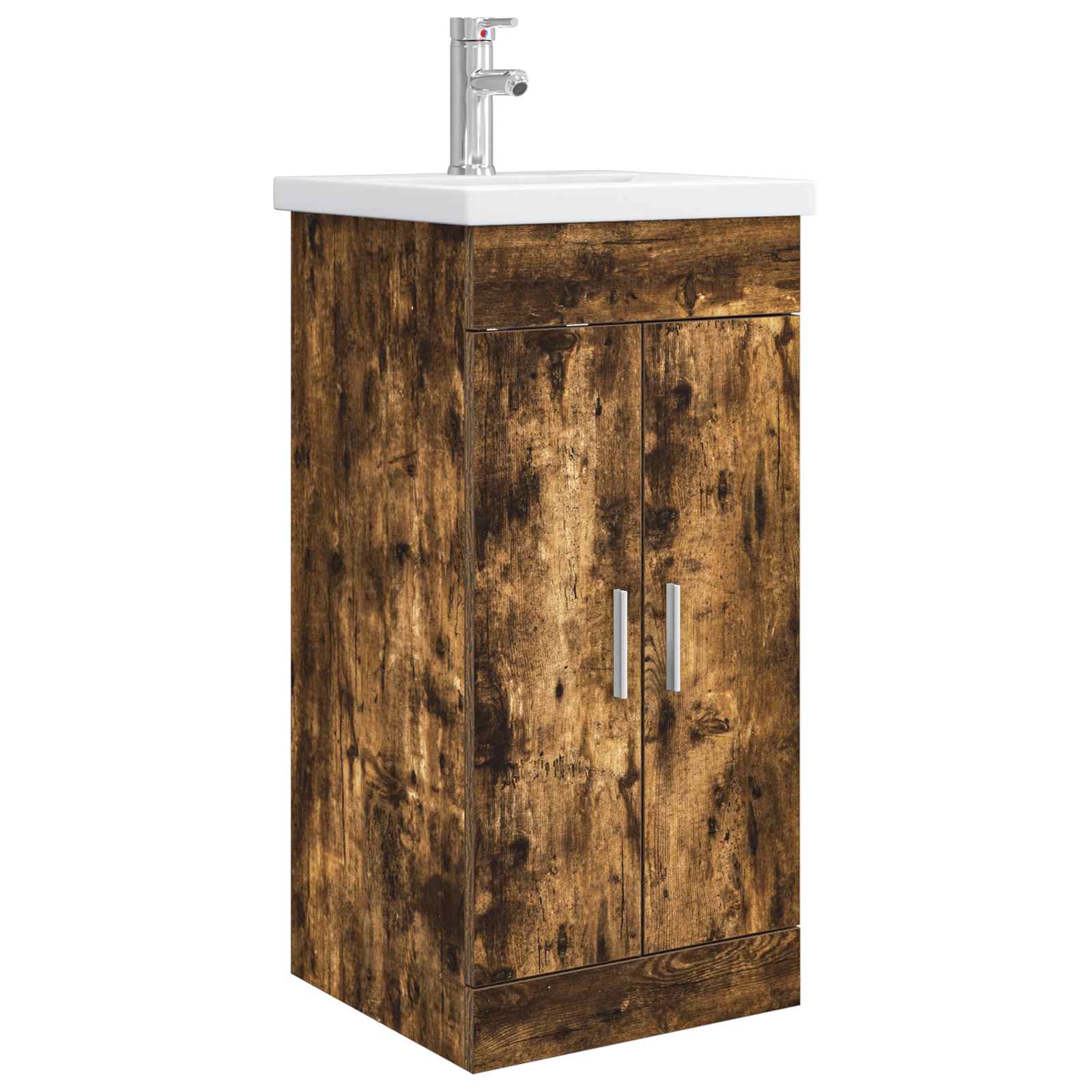 Maison Exclusive - Badezimmerschrank Mit Waschbecken Geräucherte