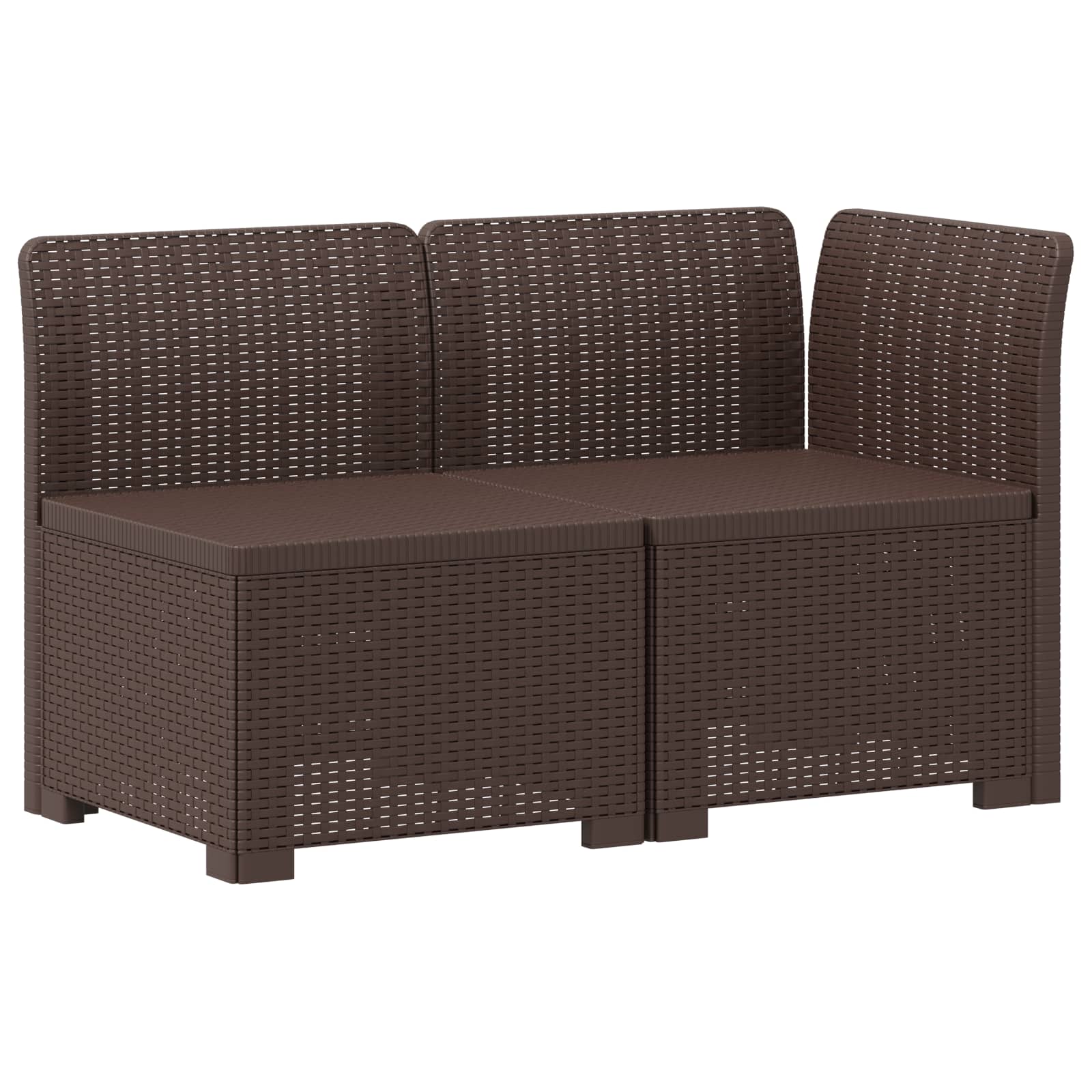 Maison Exclusive - 2-sitzer Garten-sofa Rattan-look Pp Braun