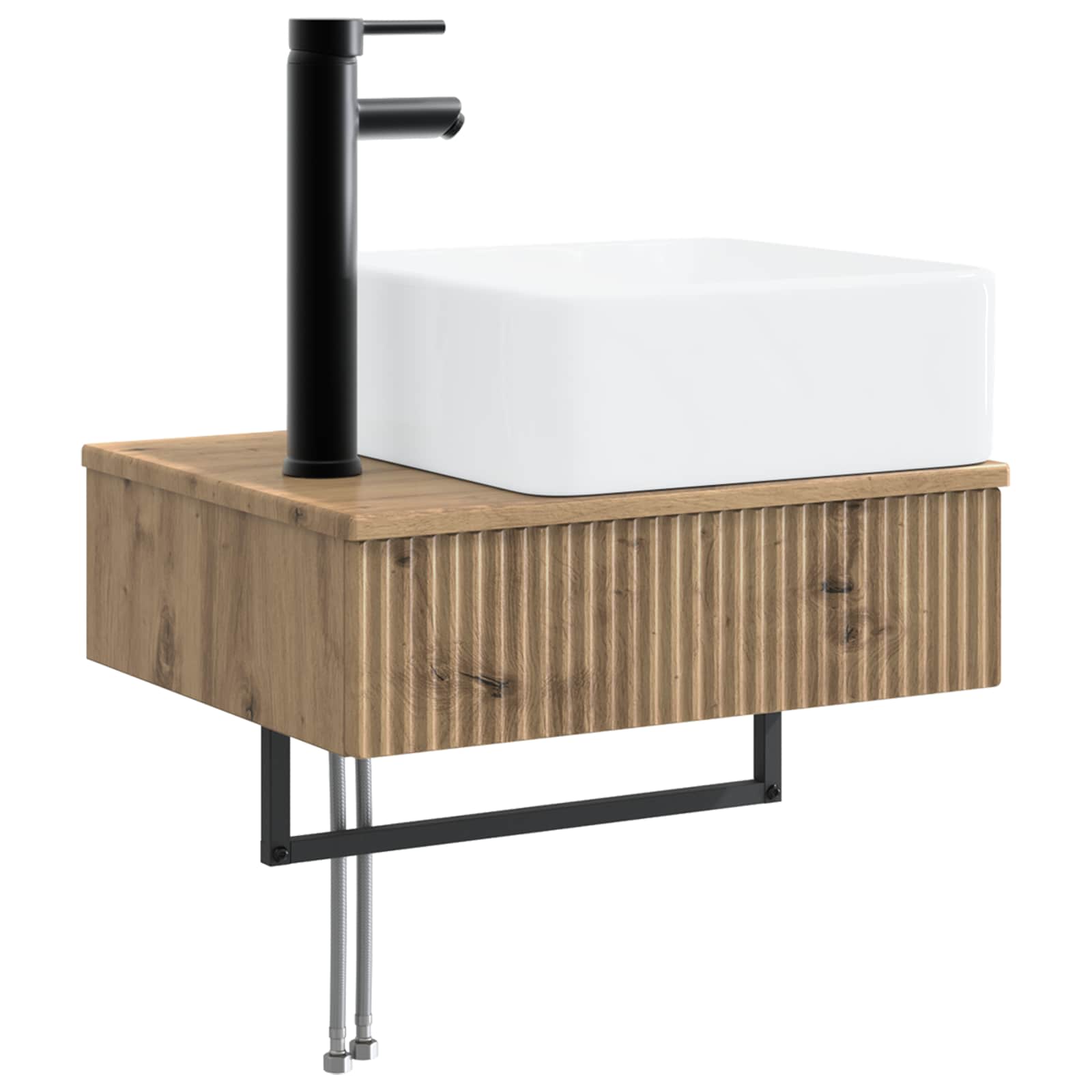 Maison Exclusive - Wandmontiertes Waschbecken Artisan-eiche 50 X